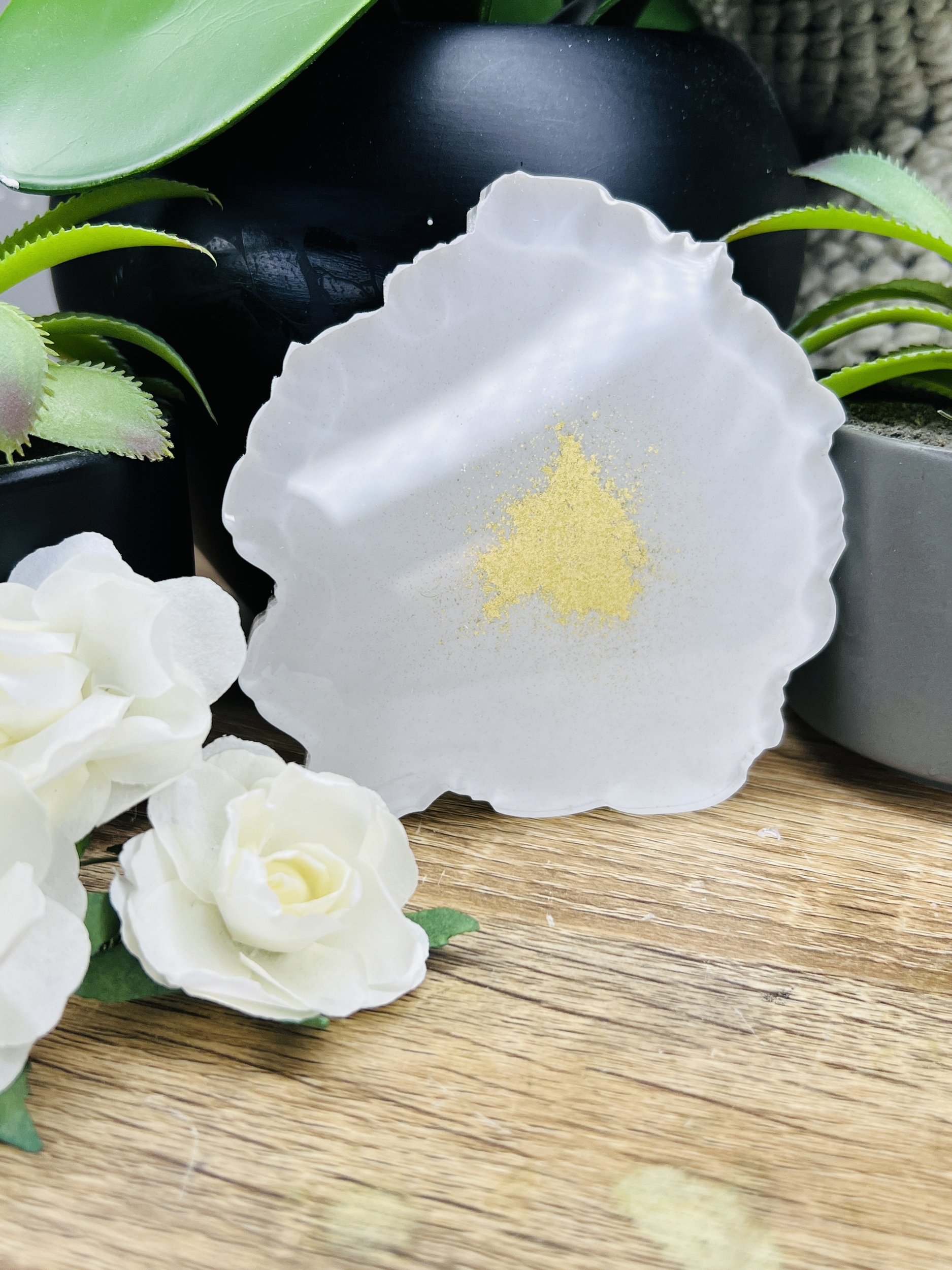 Dessous de Verre - Golden White