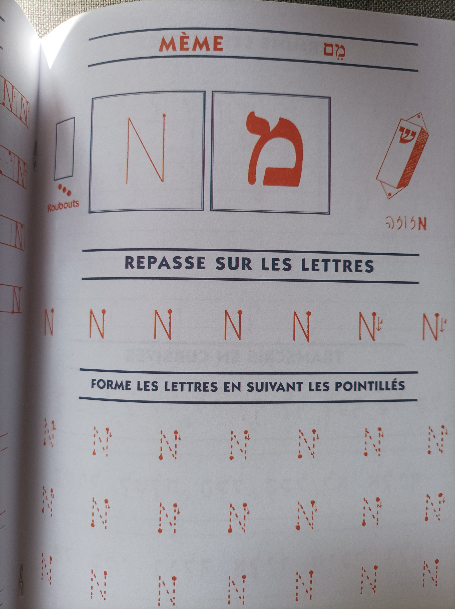 Maîtriser l'Alphabet Hébreu, un cahier d'exercices d'écriture