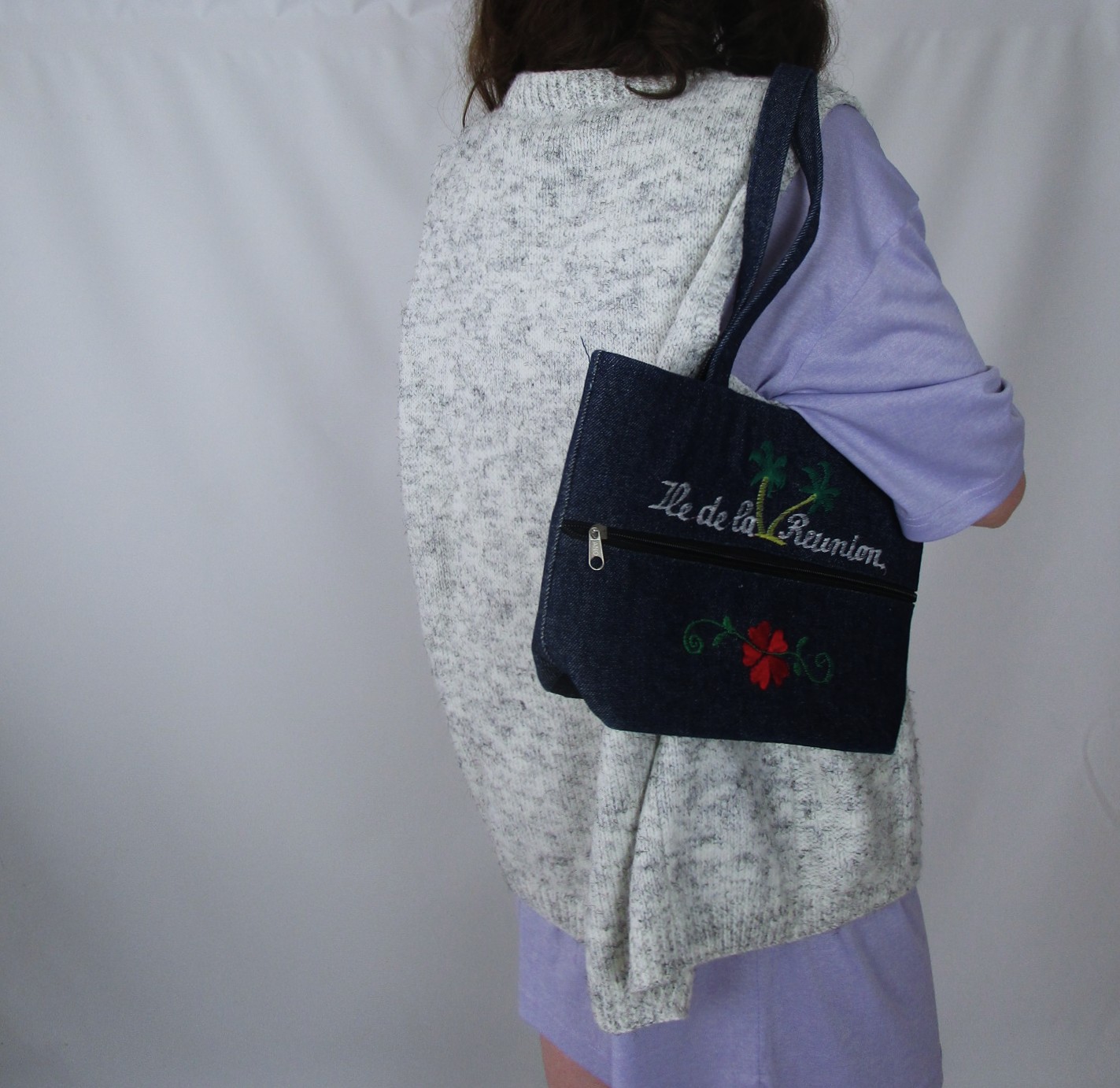 Petit sac à main jean brut TU