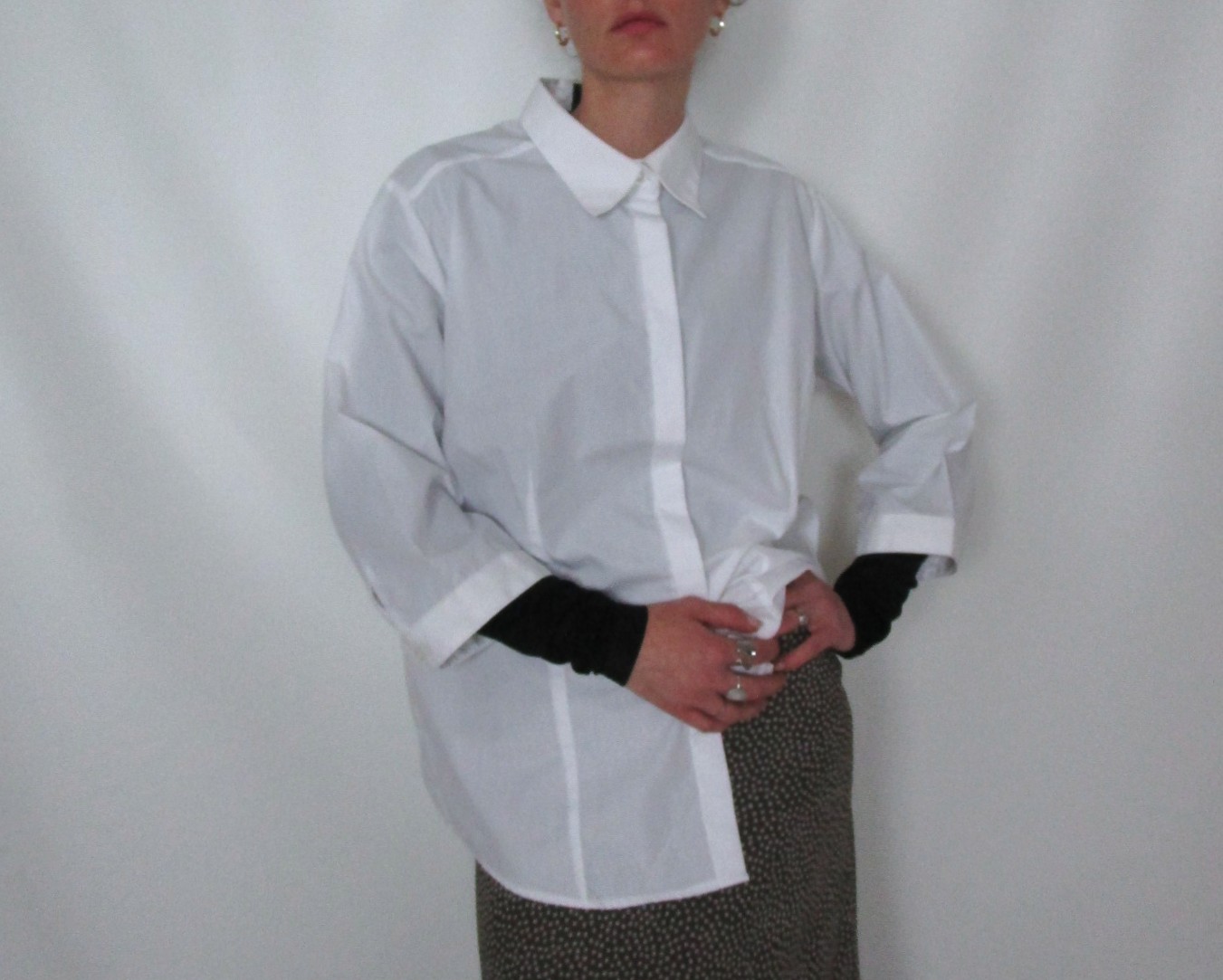 Chemisier évasé blanc M/L