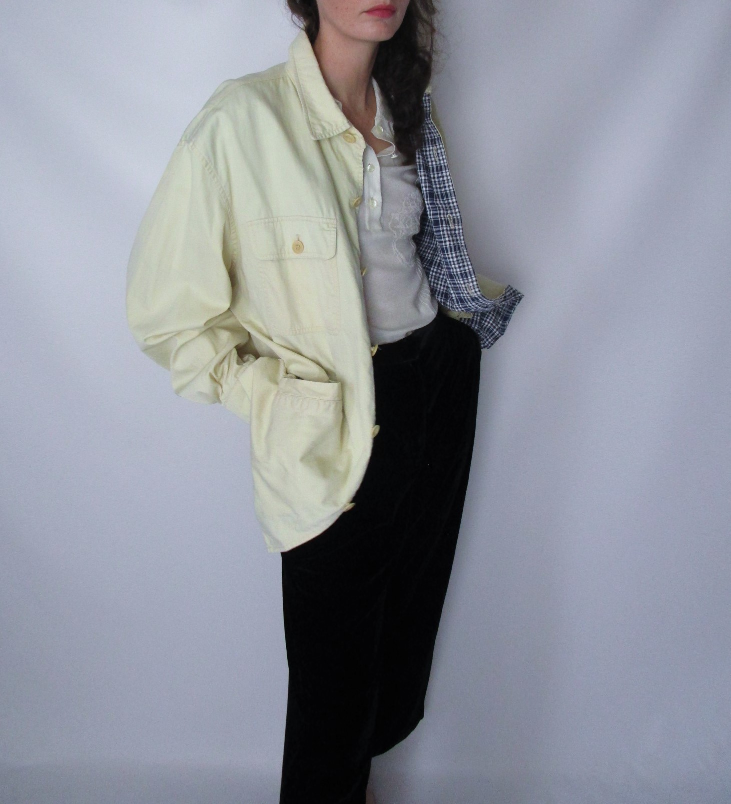 Veste fine jaune pâle Thomas Burberry L/XL