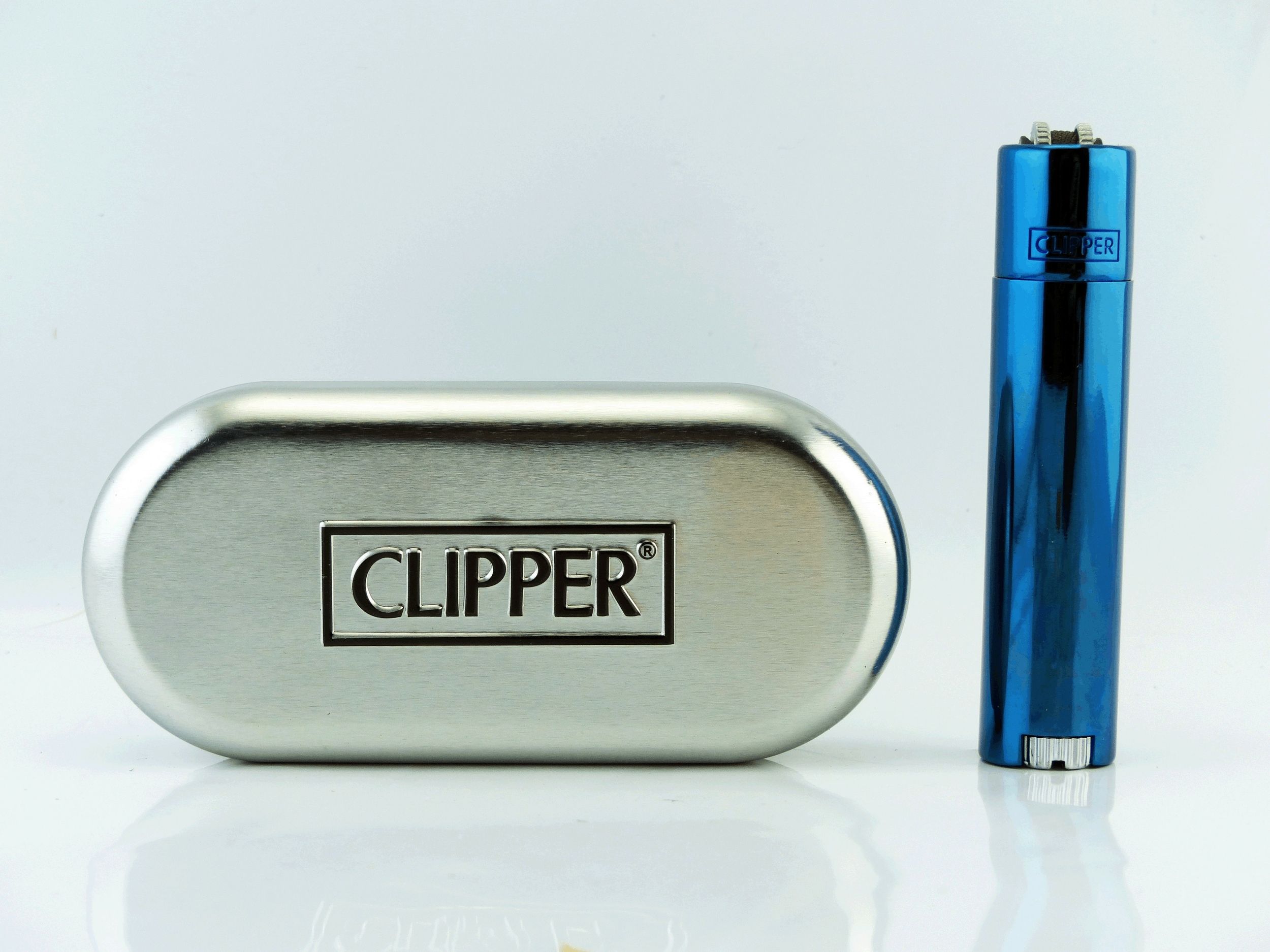 Briquet Clipper Métal Deep Blue