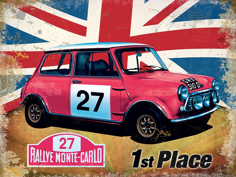 Plaque Dibond Enseigne Mini Cooper, déco garage voiture