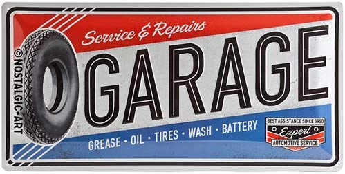 Plaque métal déco garage vintage MGB -  France