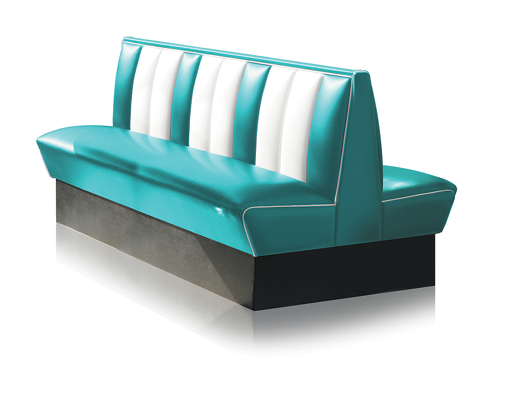 Banquette de Diner 3 places double mobilier américain 150db TURQOISE
