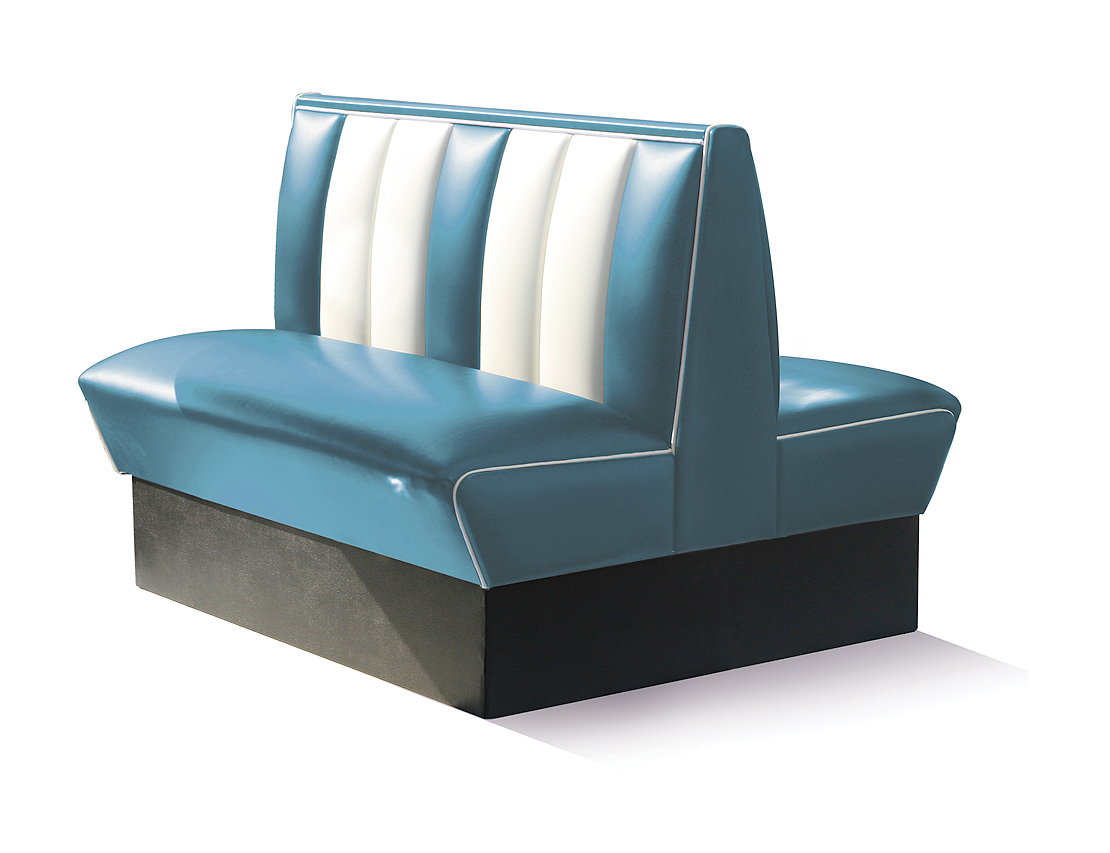 Banquette de Diner 2 places double mobilier américain HW-120DB_BLUE