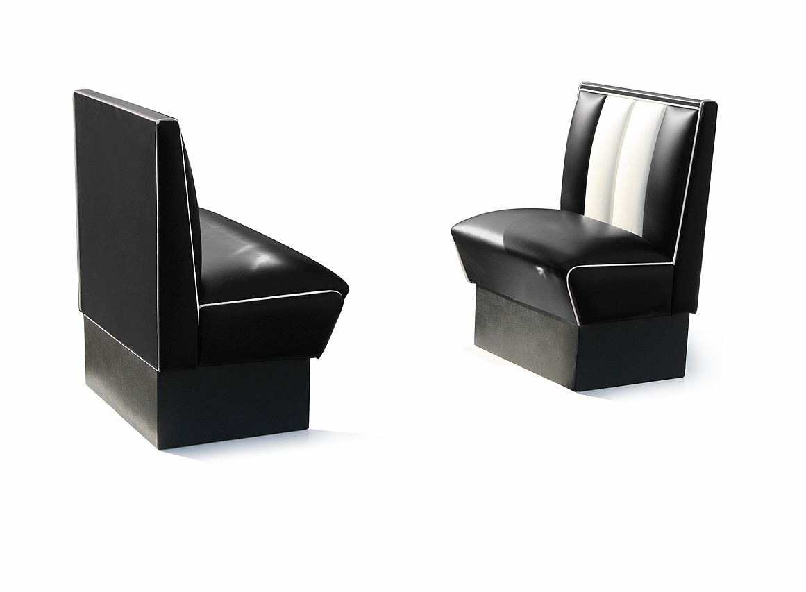 Banquette de Diner 1 place mobilier américain HW-70_BLACK