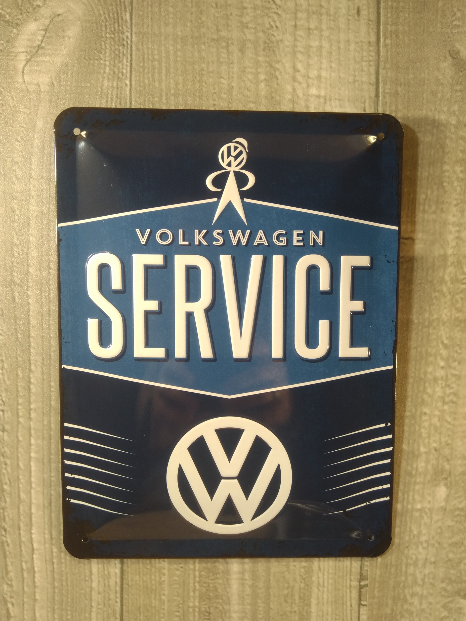 plaque métal publicitaire rétro vintage volkswagen service