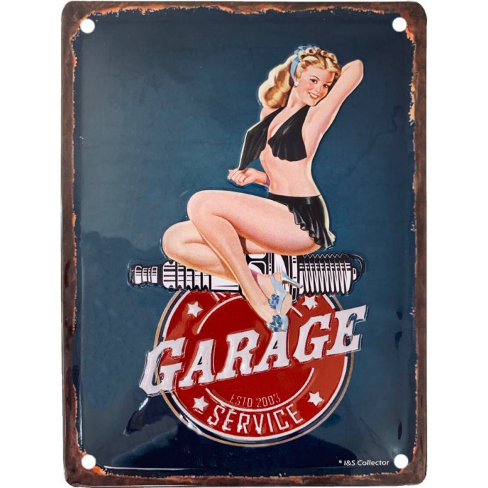 Plaque Pin Up Garage 15x20 Les Plaquesplaques 15x20 Cm Nostalgic Deco 