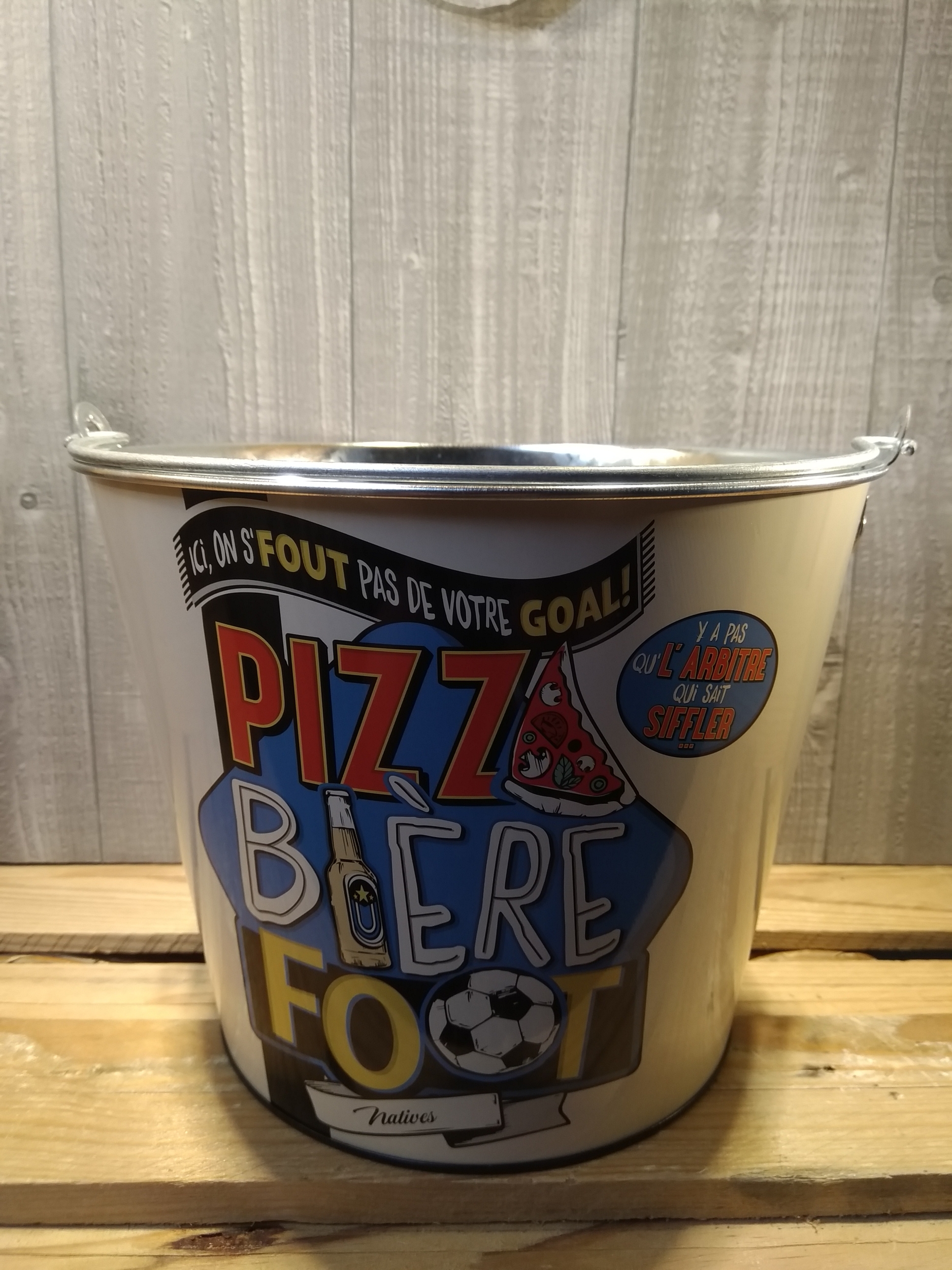 seau à glaçon déco pizza bière foot