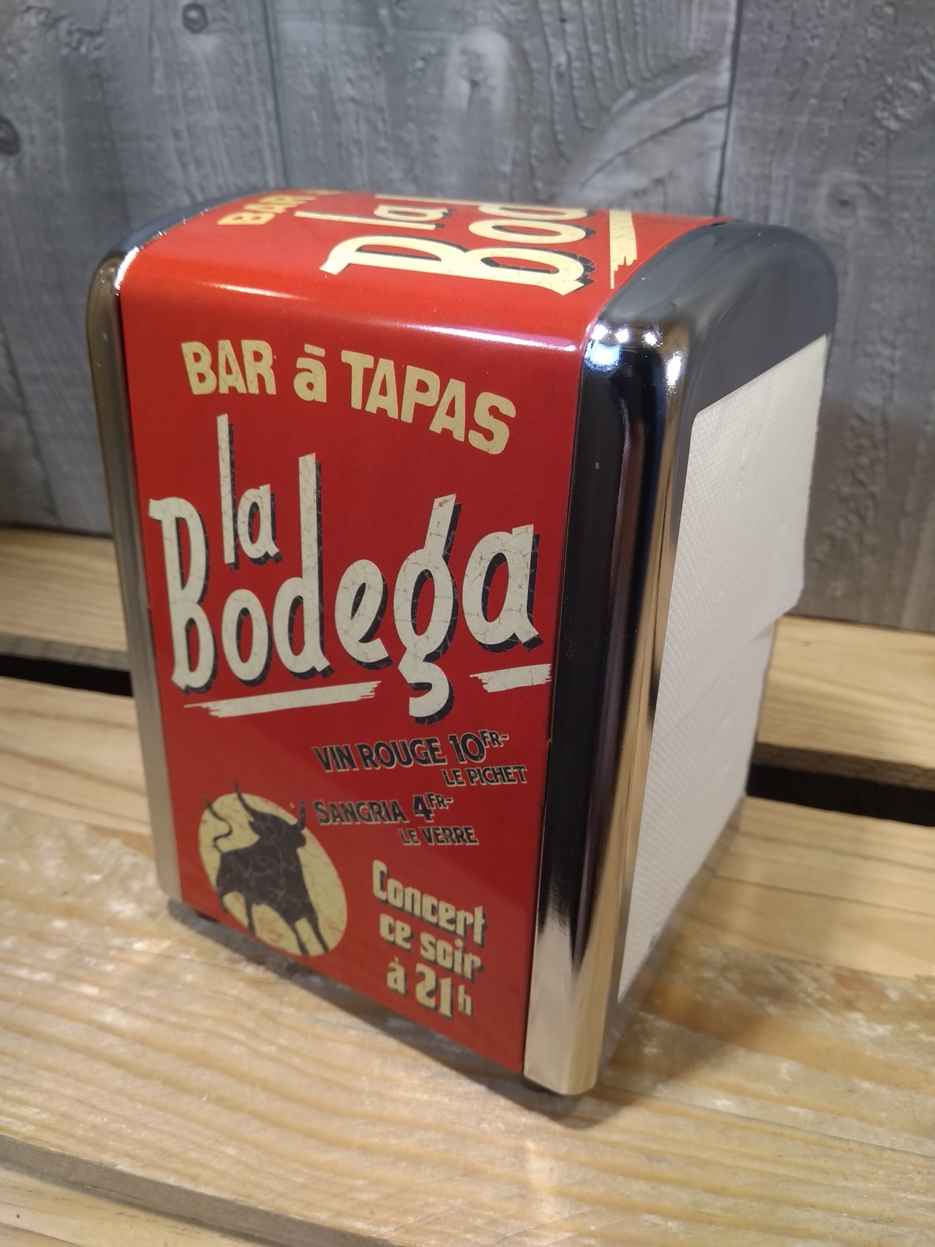 distributeur de serviettes la bodega rétro vintage