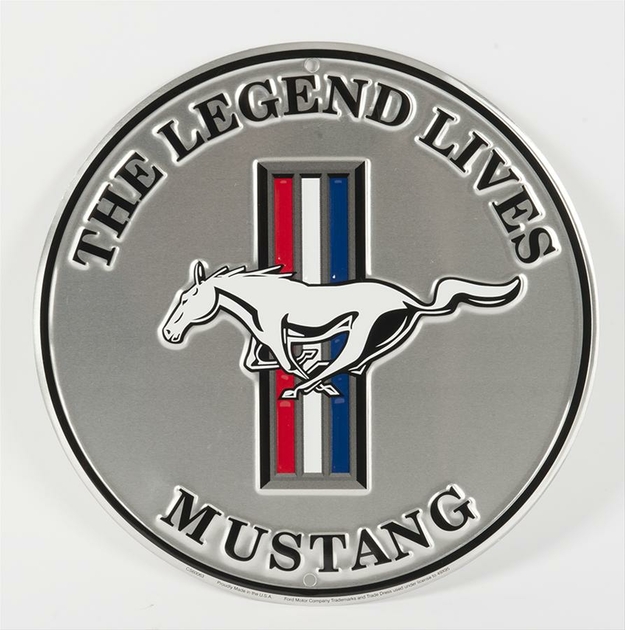 plaque métal vintage FORD MUSTANG AMERICAN BRED 64 | - Plaque métal vintage plaque
