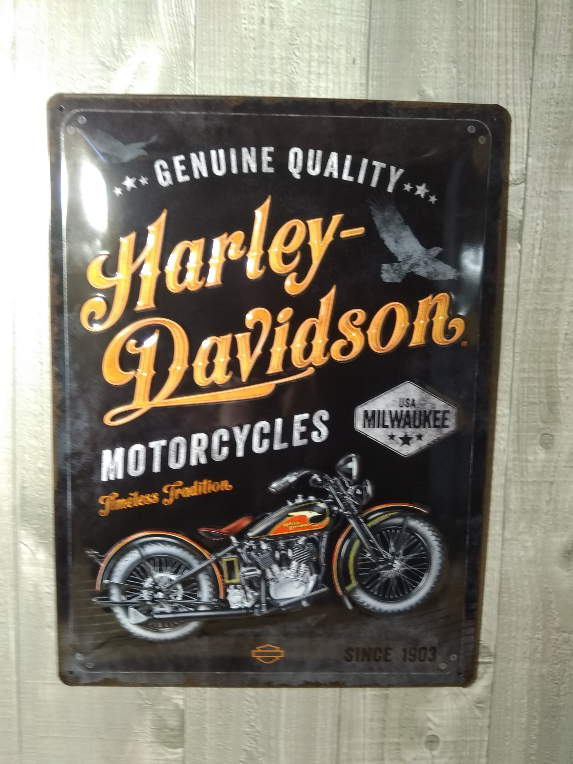 plaque métal déco harley davidson motorcycles rétro vintage