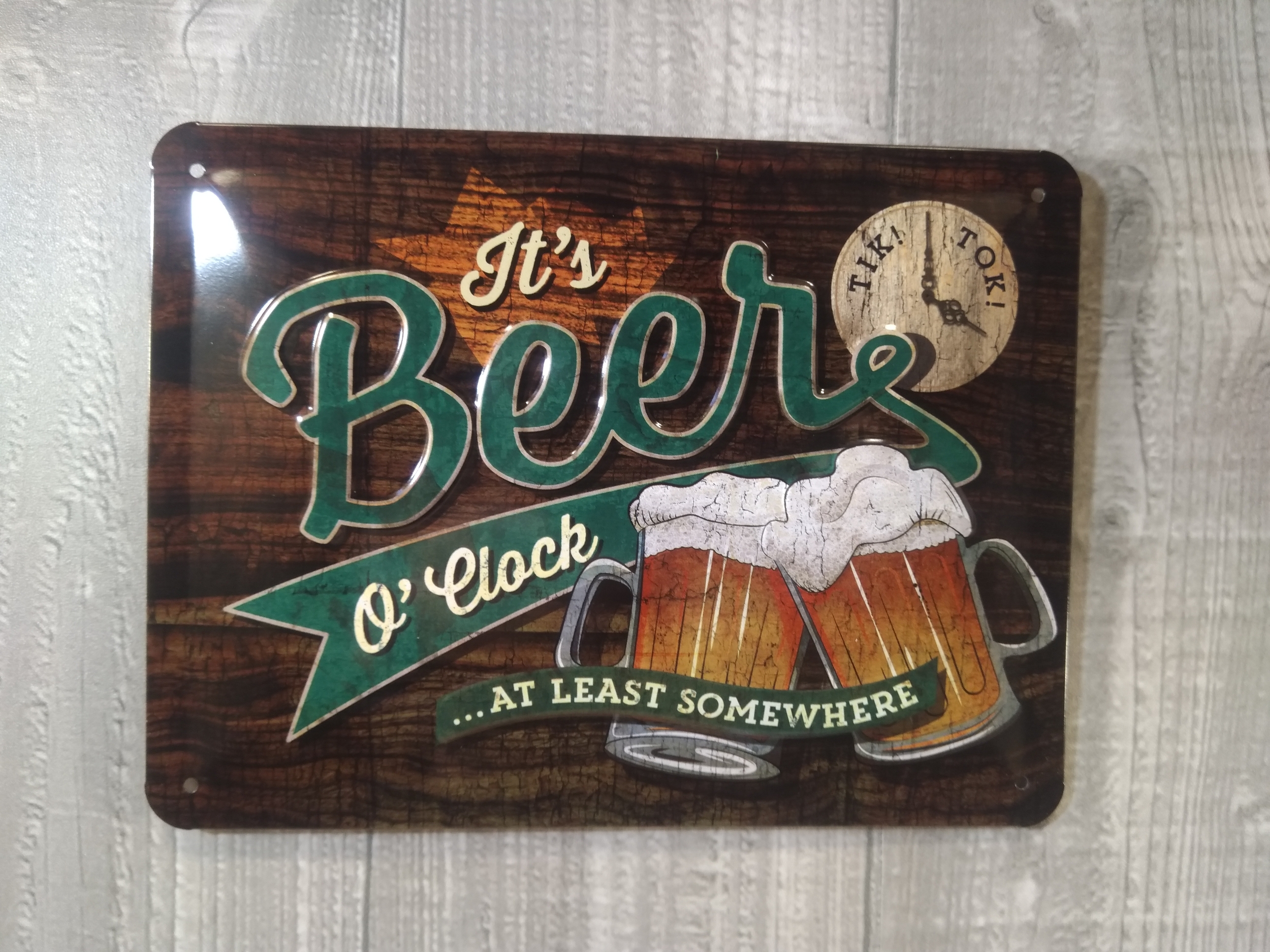 plaque métal déco bar bistrot beer rétro vintage