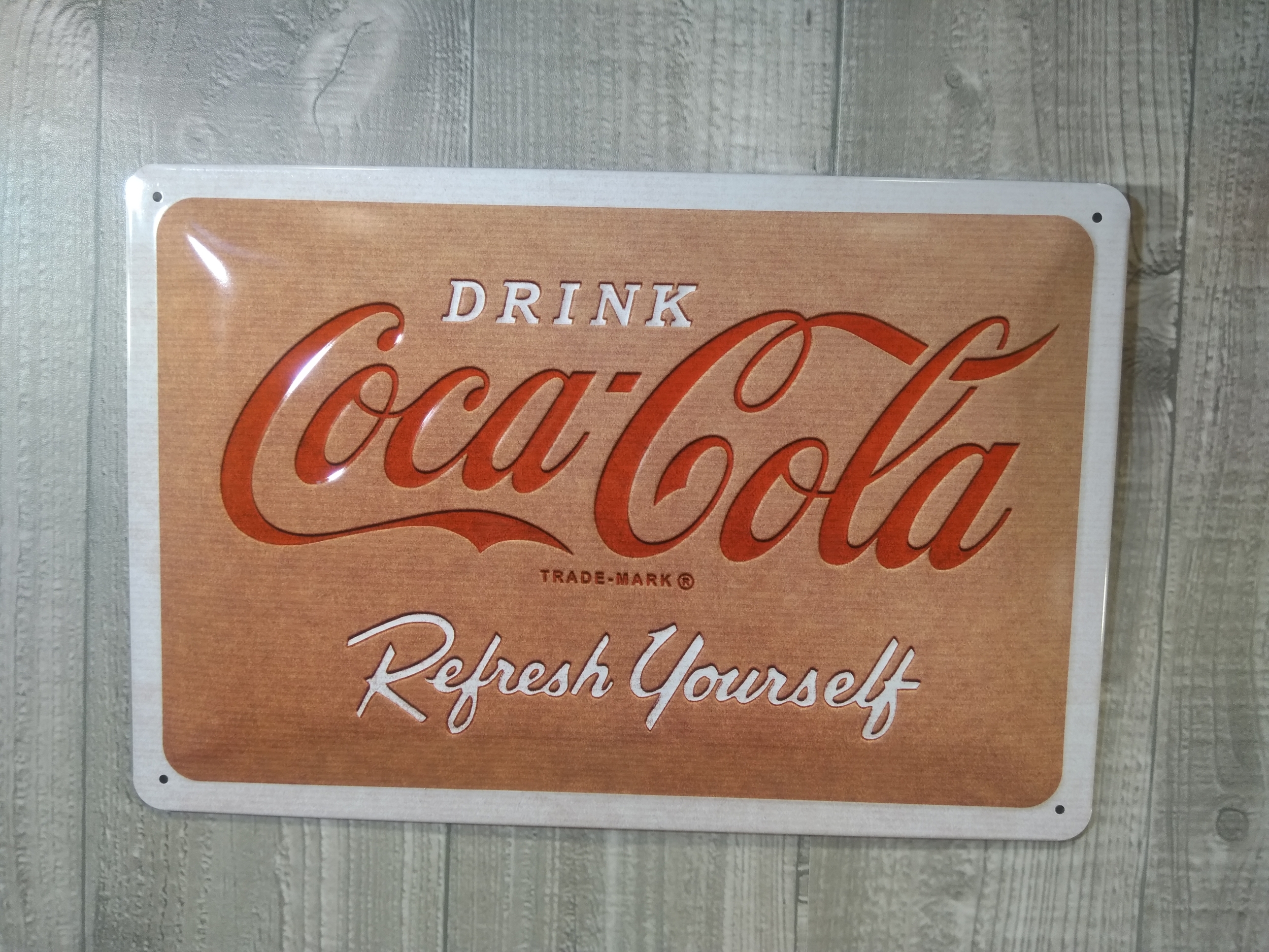 plaque déco publicitaire coca-cola rétro vintage