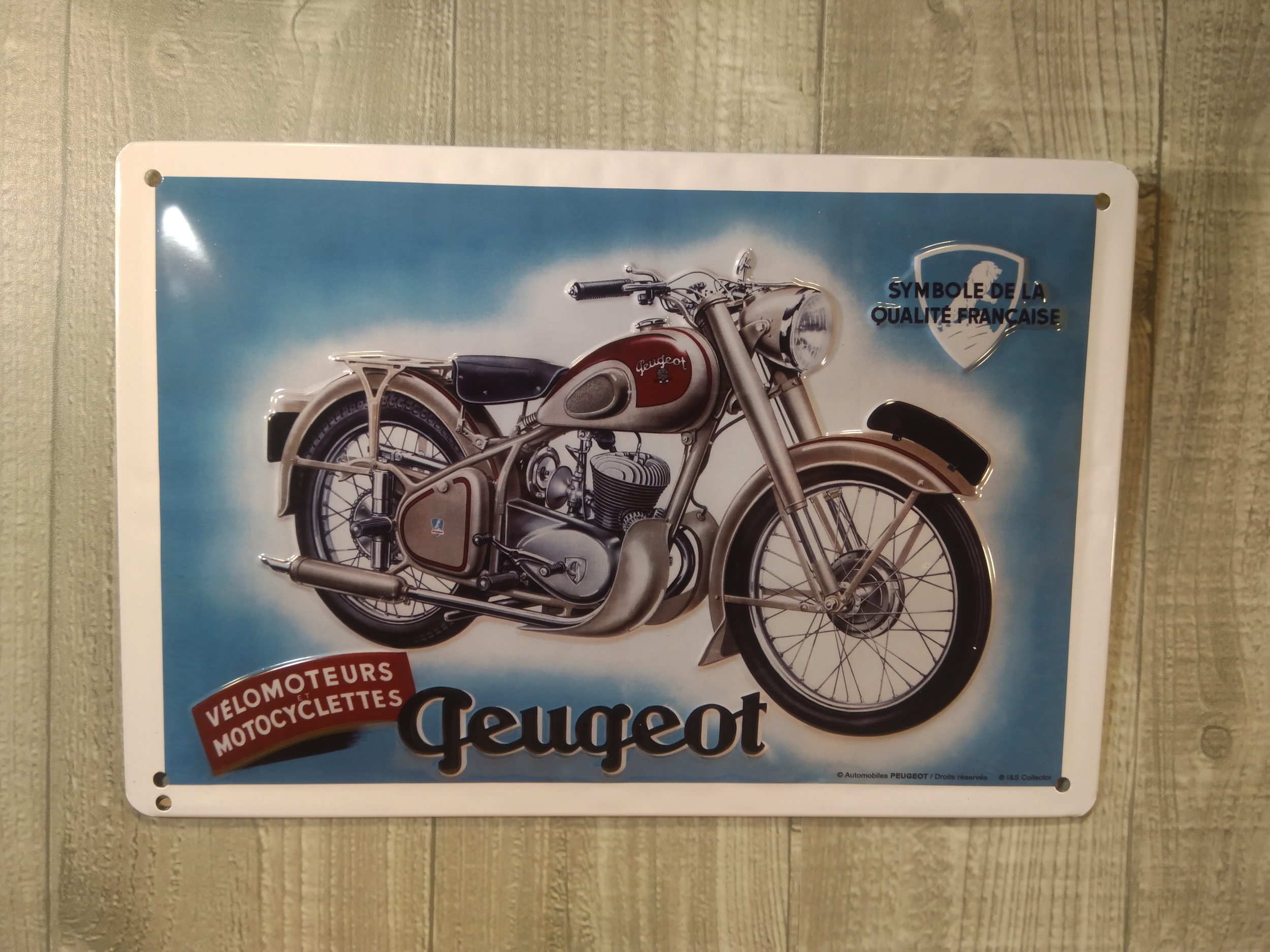 plaque métal déco publicitaire moto peugeot rétro vintage