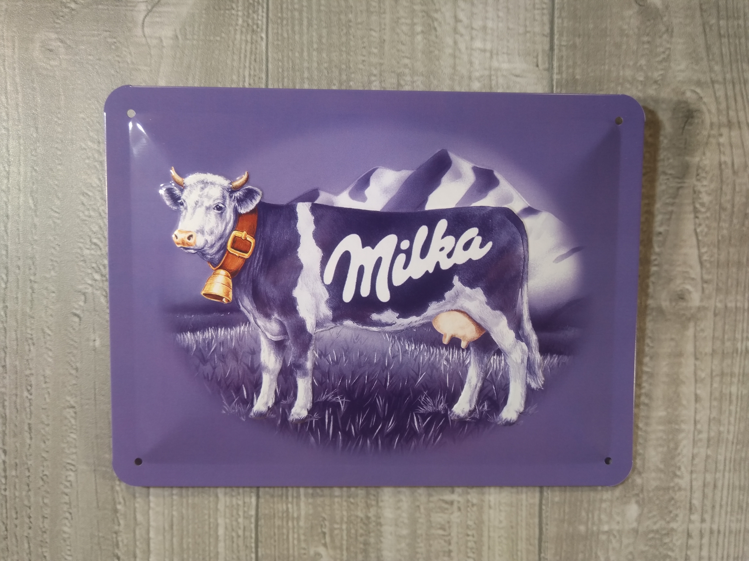 plaque métal déco publicitaire chocolat milka rétro vintage