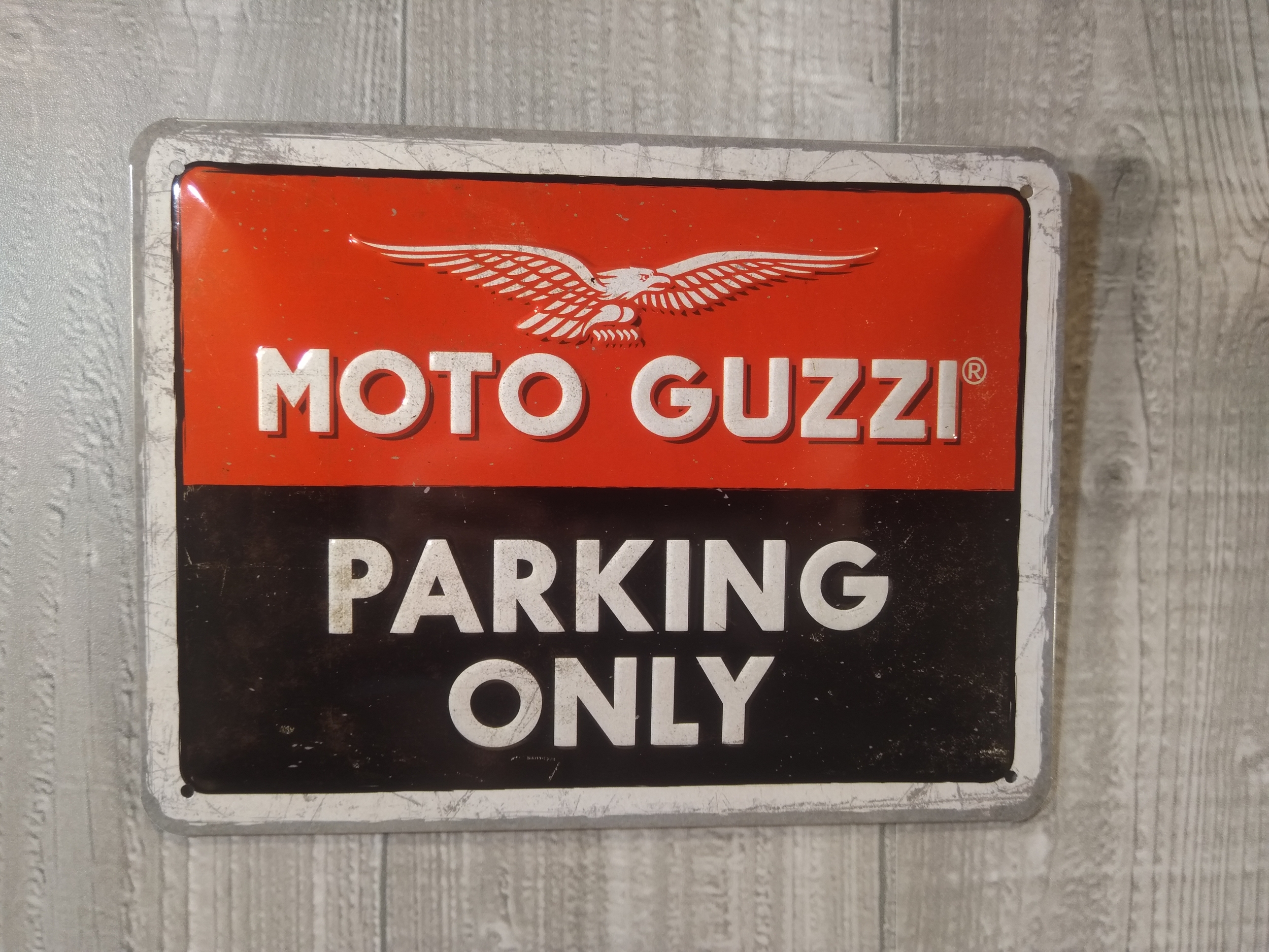 Plaque Dibond Moto Guzzi, Enseigne Déco Garage, Aluminium, Fabriquée En France