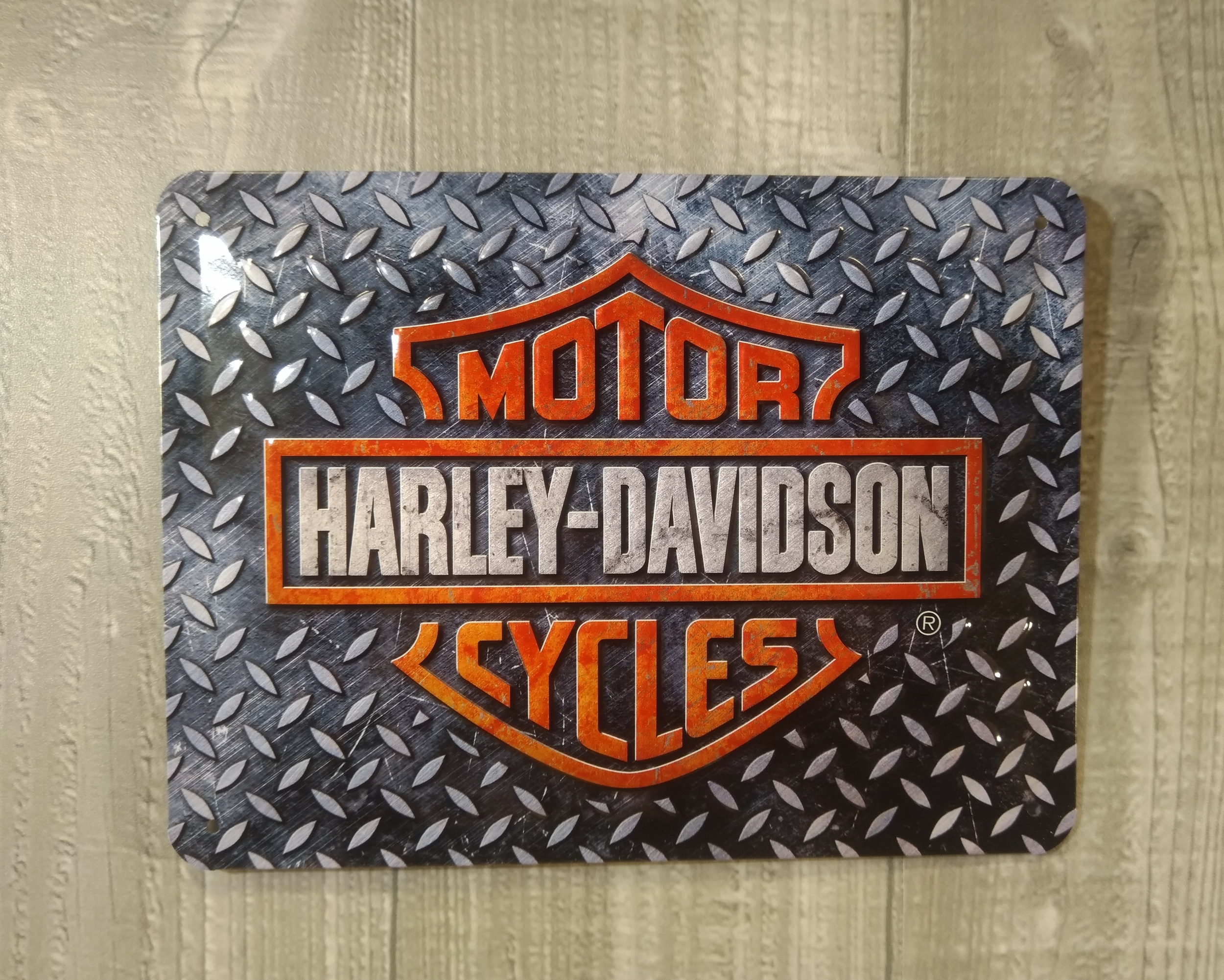 plaque métal déco publicitaire moto hayley davidson cycles rétro vintage