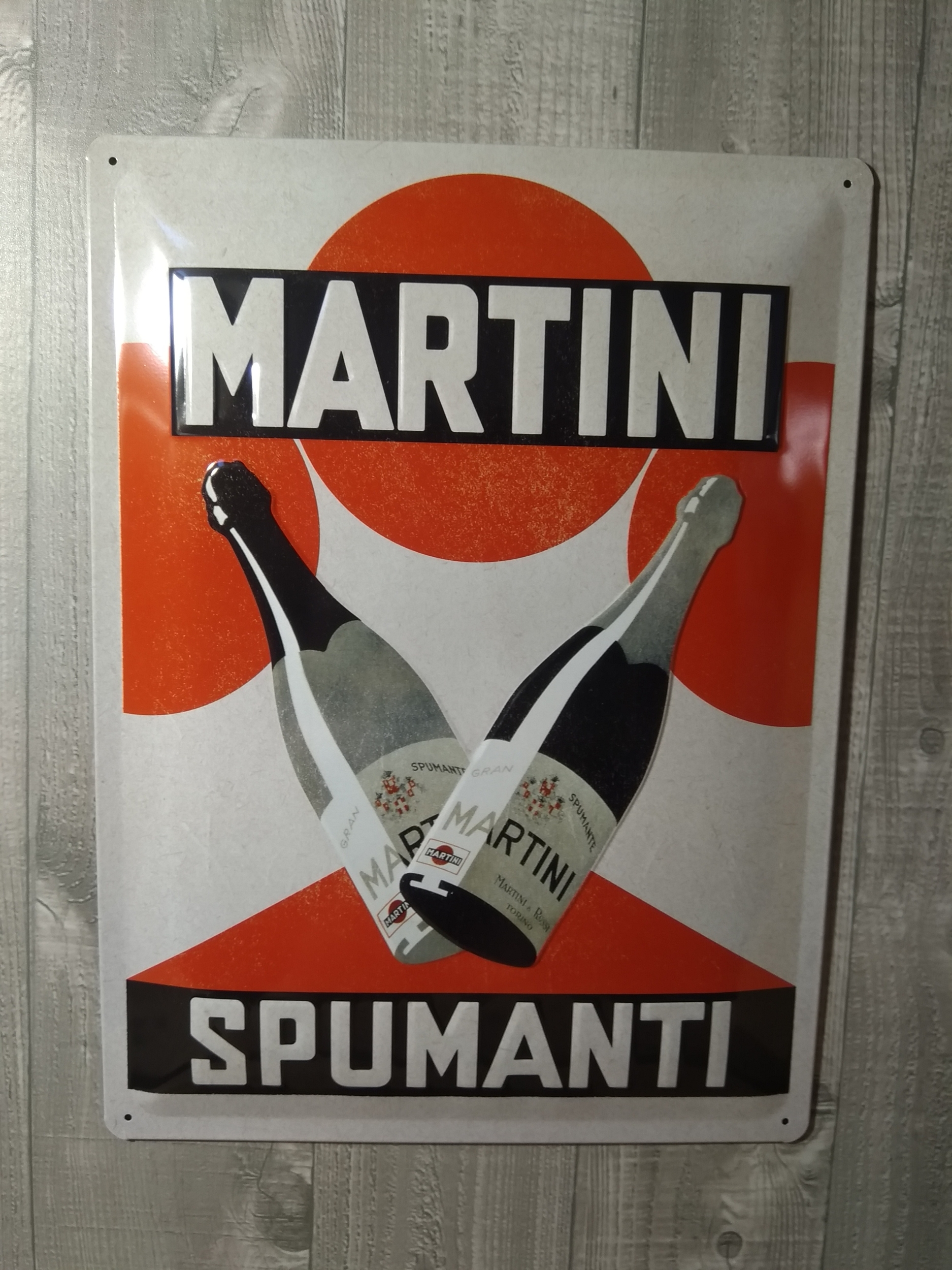 plaque métal déco publicitaire martini spumanti rétro vintage