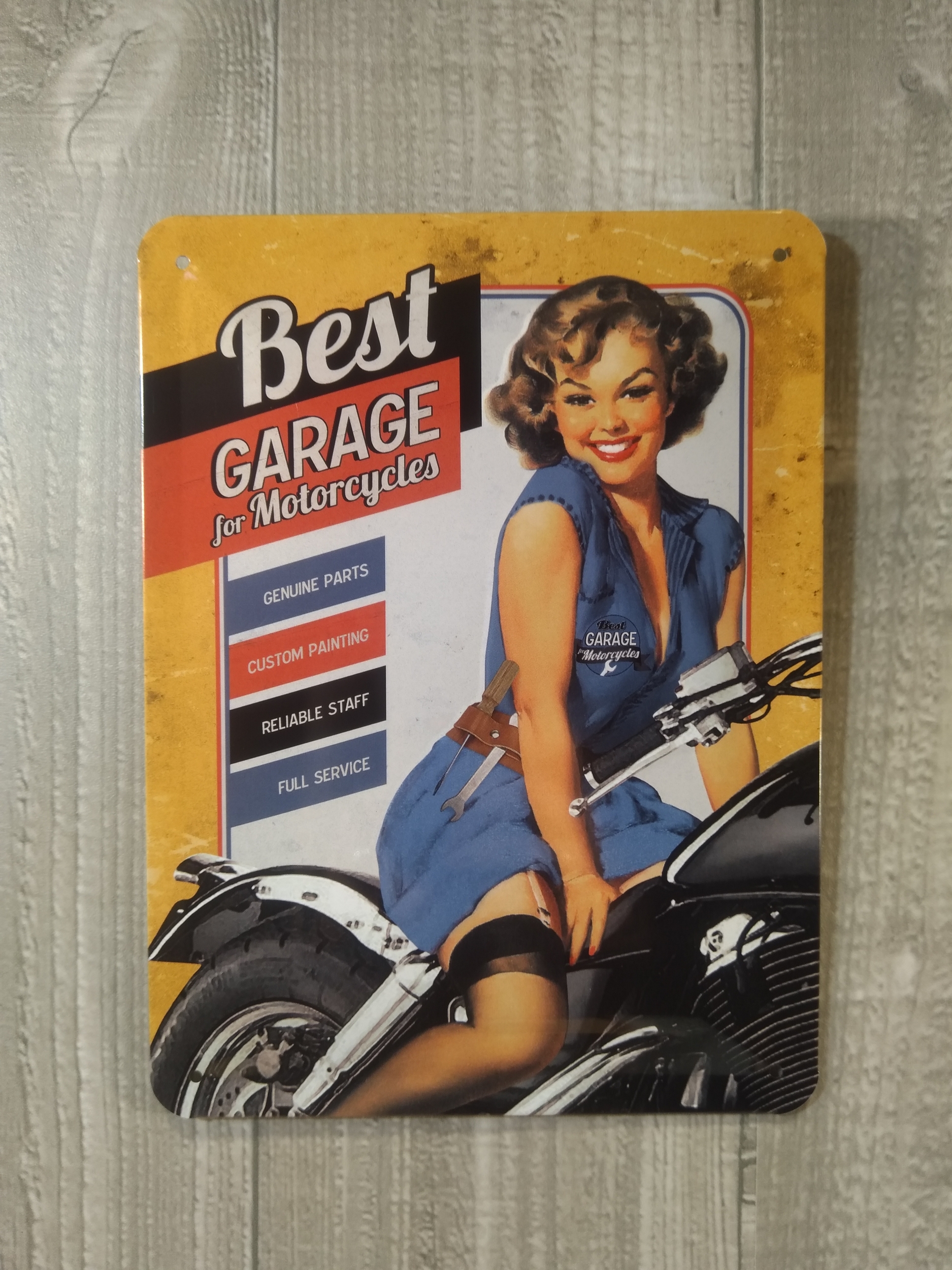 plaque métal déco publicitaire best garage rétro vintage