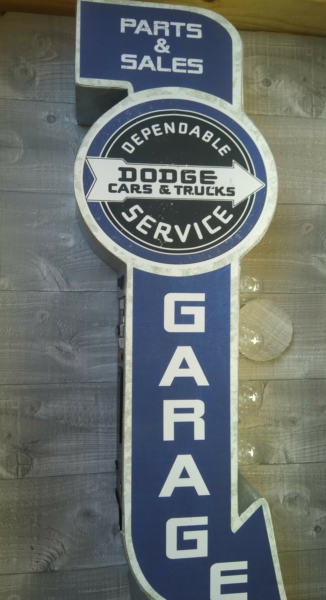 enseigne lumineuse dodge déco garage rétro vintage