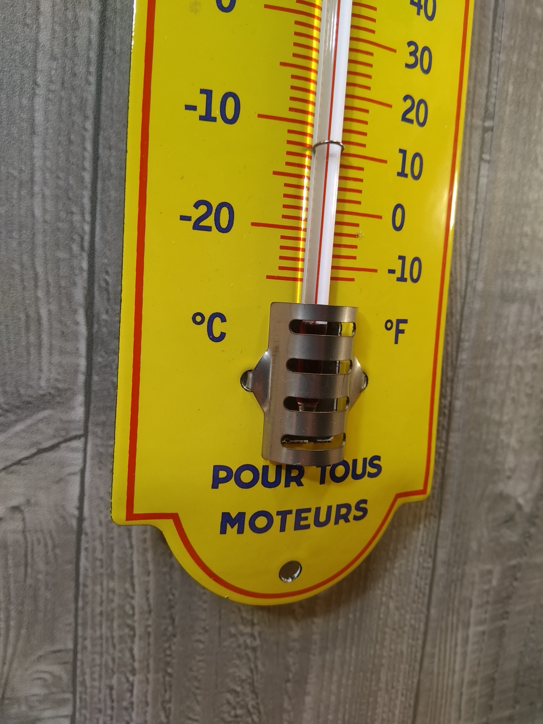 Thermomètre émaillé bougies Champion 42CM - Produits Emaillés