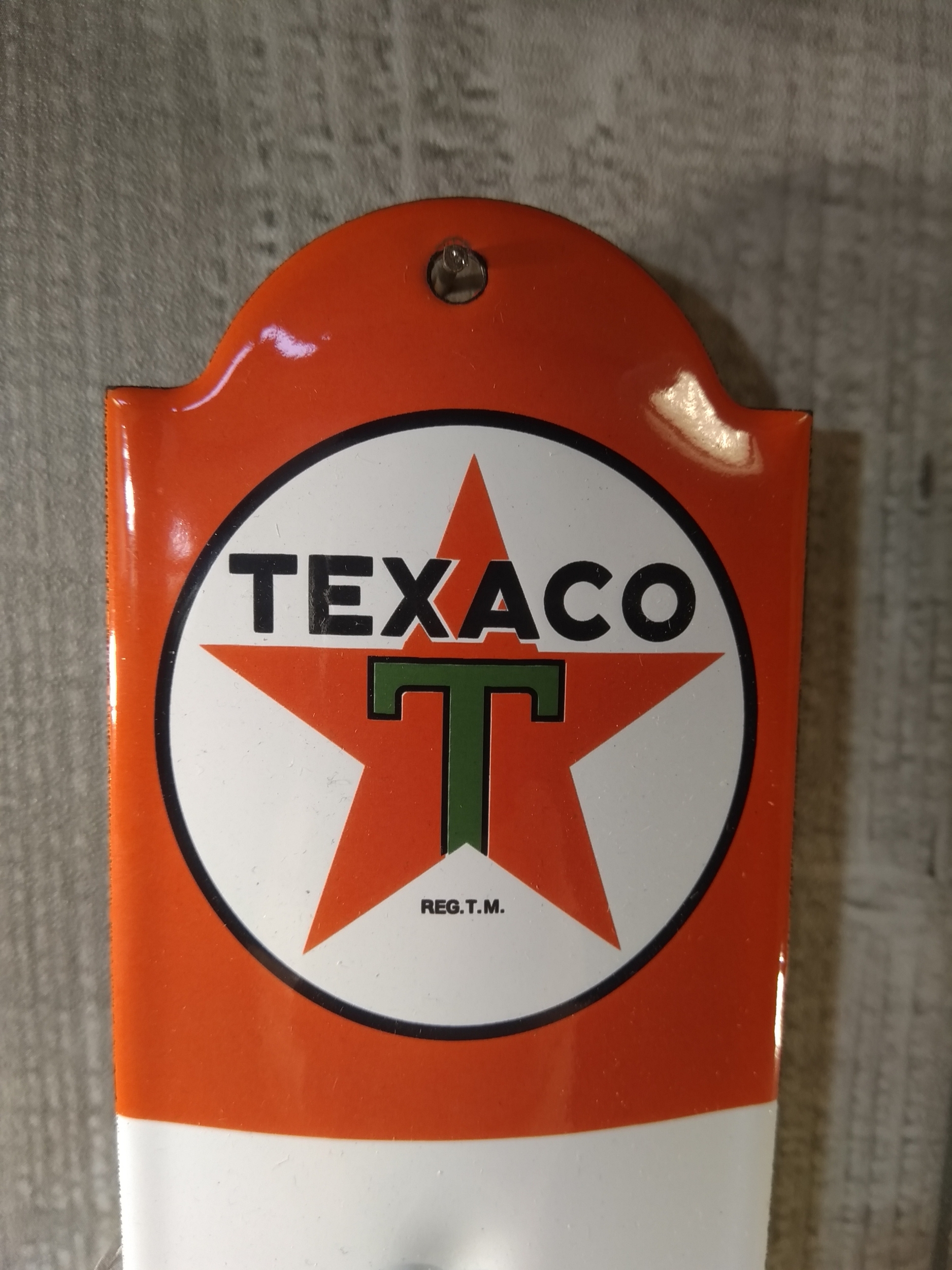 thermomètre émaillé déco garage texaco