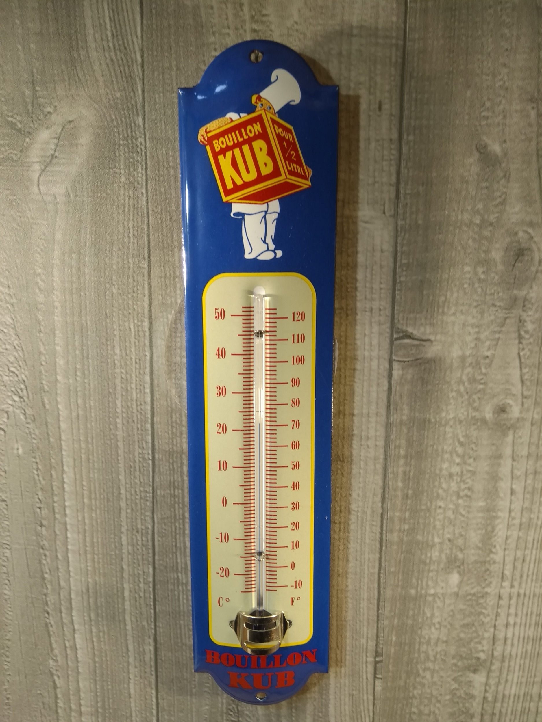 thermomètre émaillé bouillon kub
