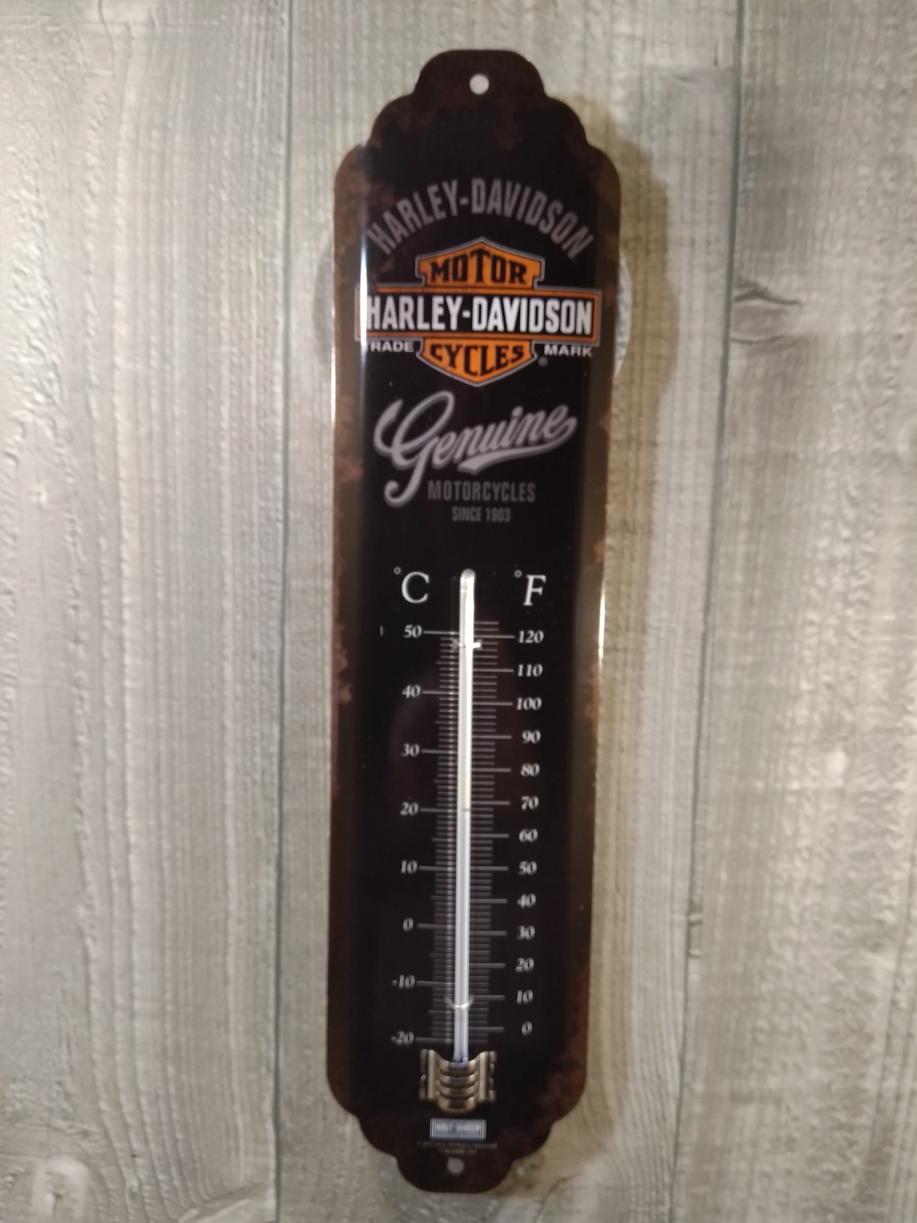 thermomètre métal vintage harley davidson
