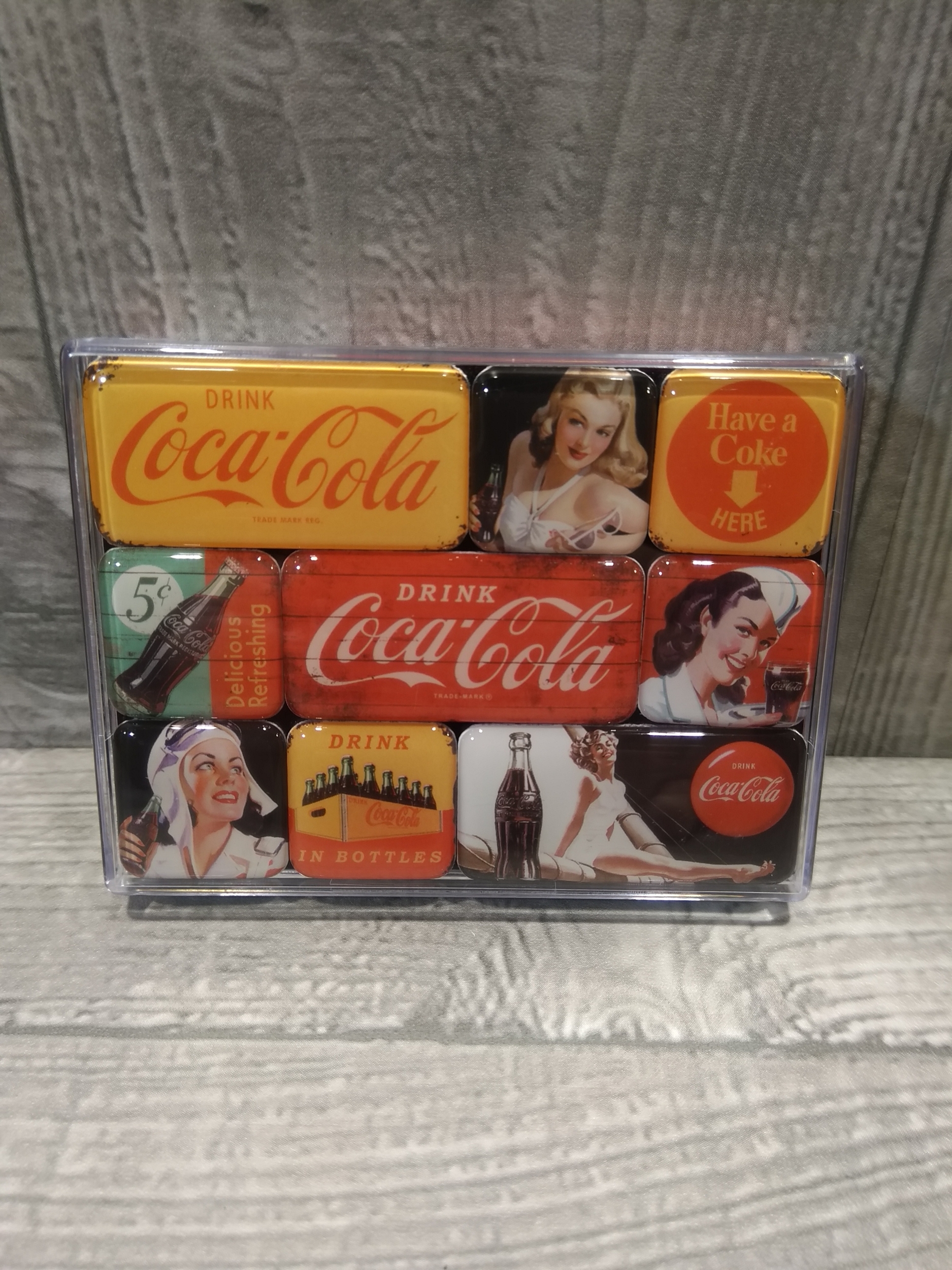coffret magnet coca cola vintage