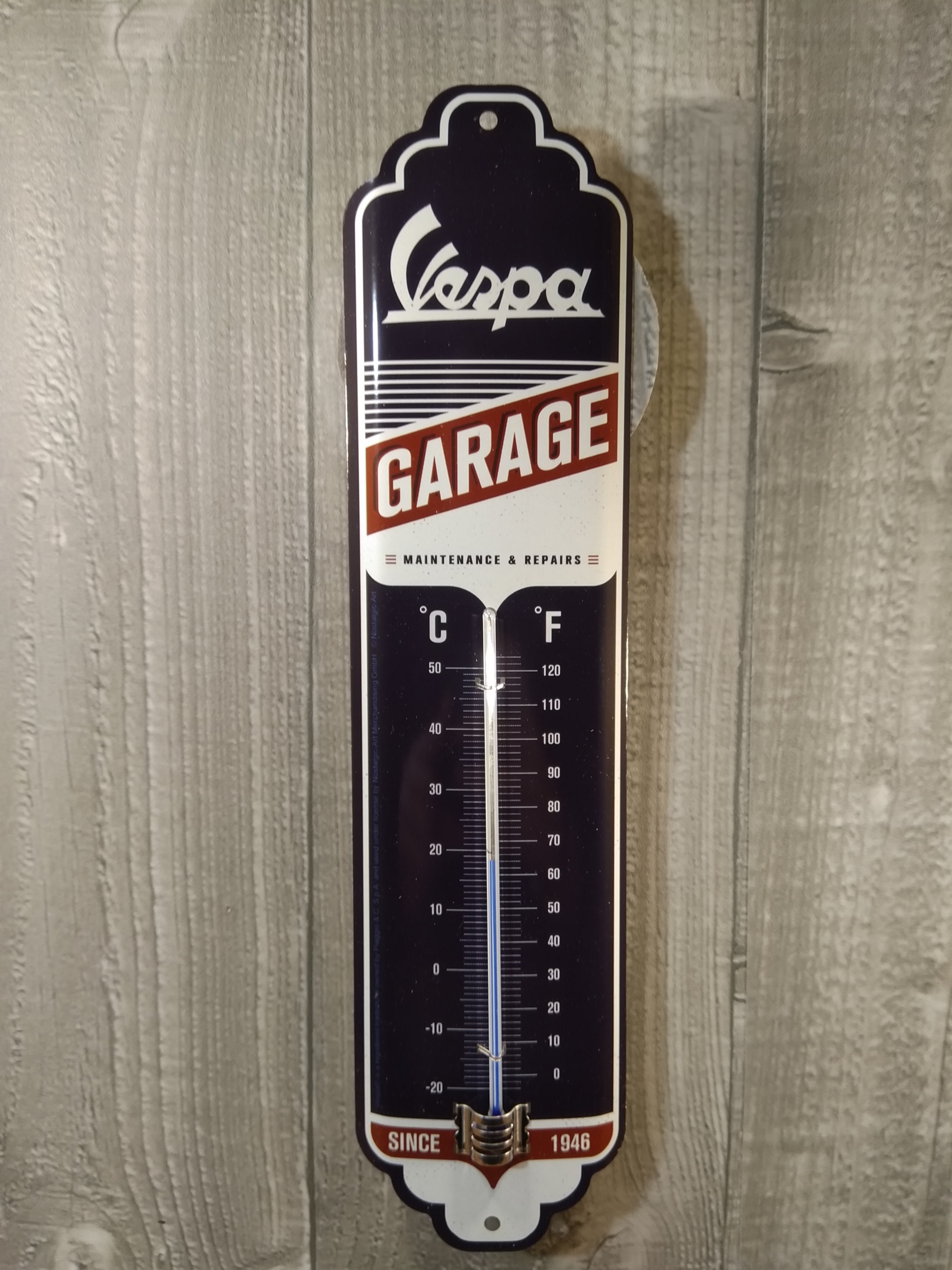 thermomètre métal vespa garage rétro vintage