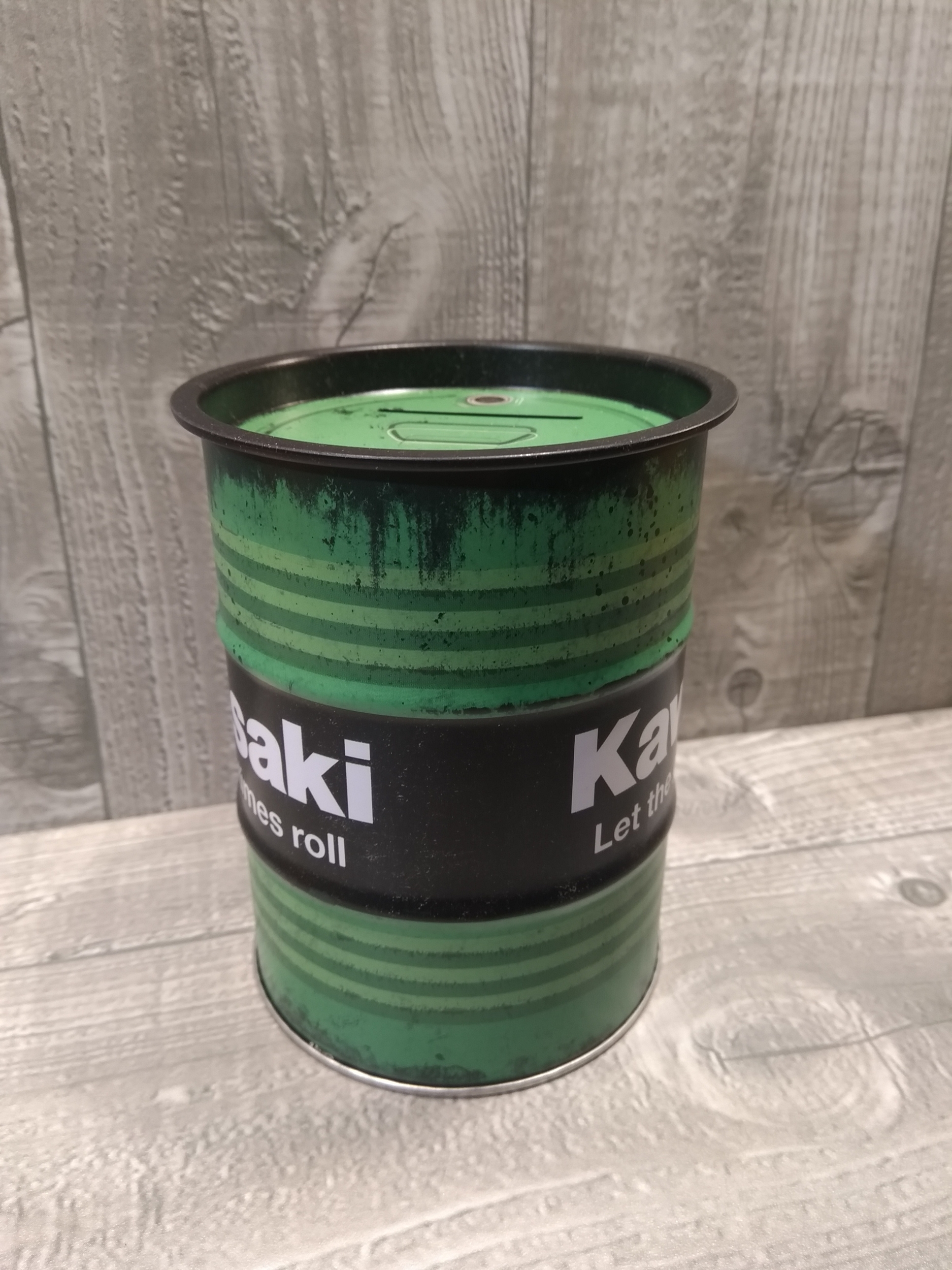 Boite tirelire baril Kawasaki - La Décoration/Les tirelires
