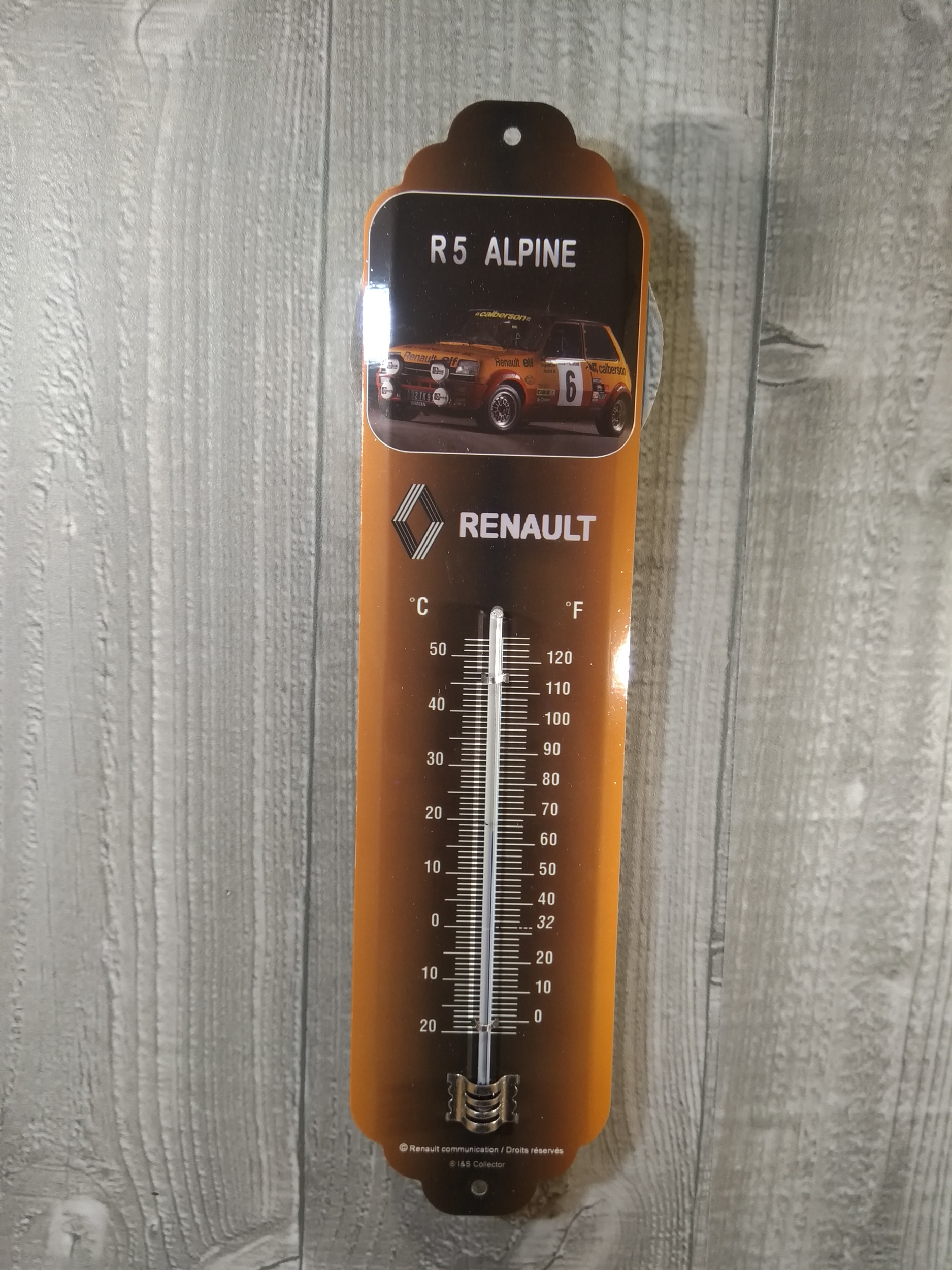 thermomètre métal renault 5 alpine rétro vintage