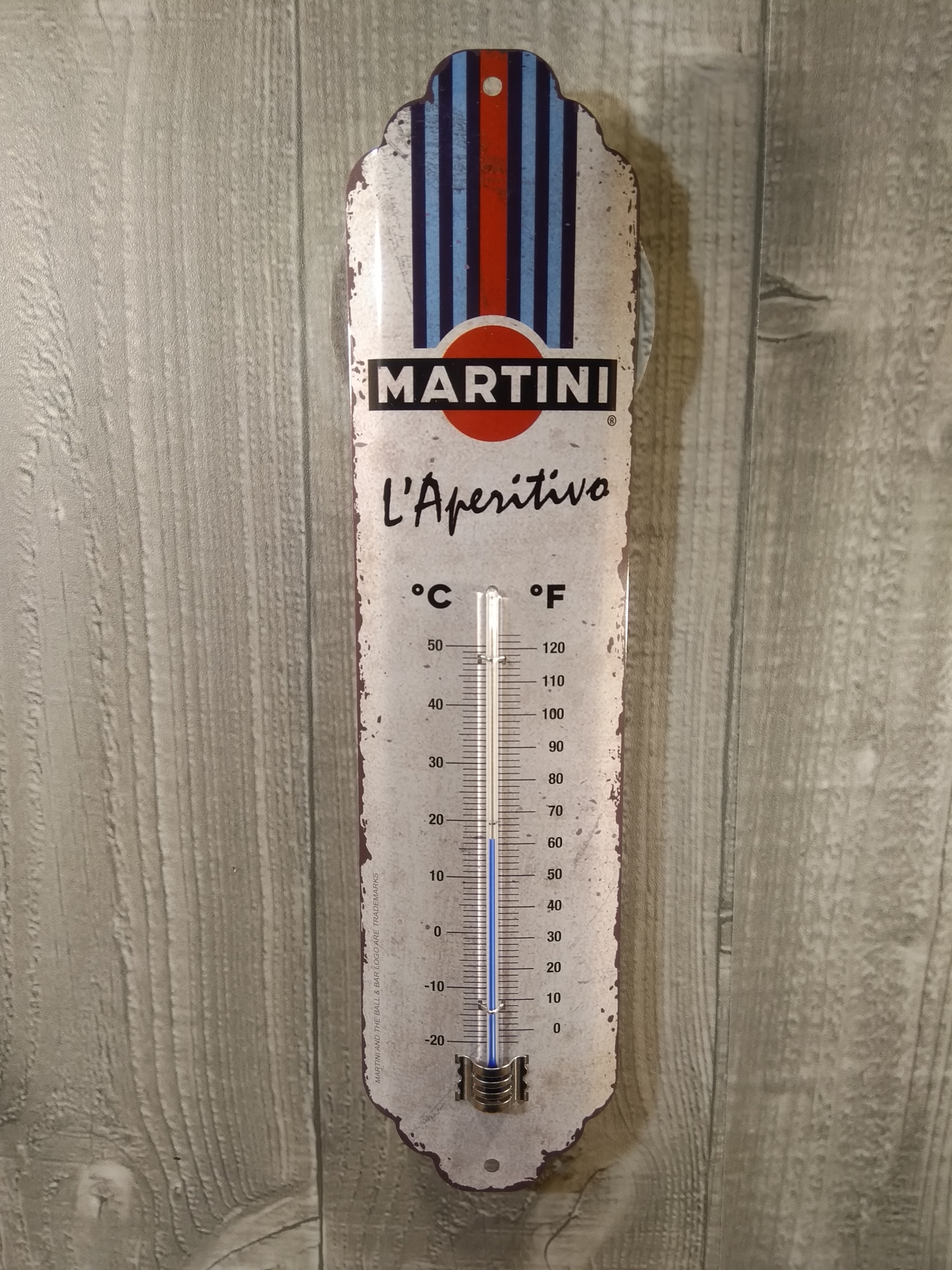 thermomètre métal publicitaire martini rétro vintage