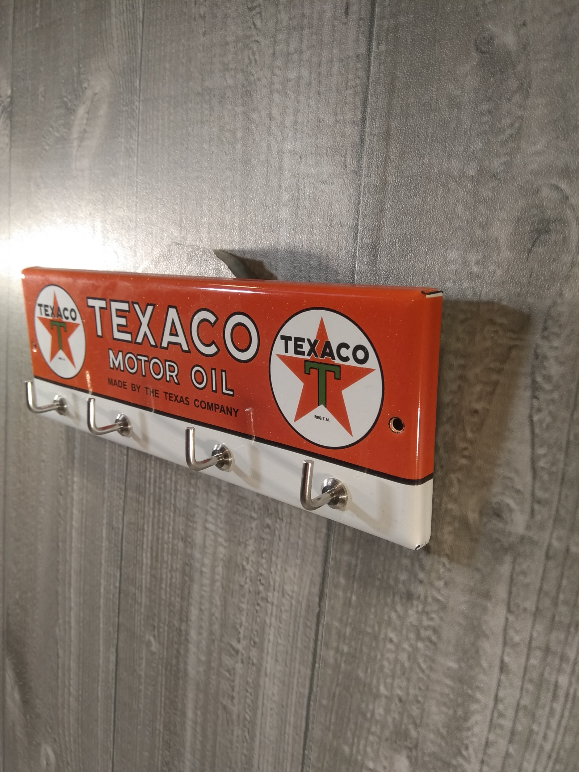 accroche clé rétro vintage texaco
