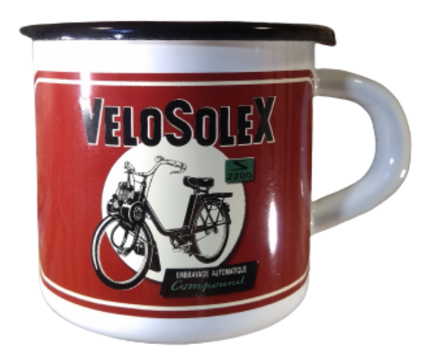 mug vintage émaillé velosolex