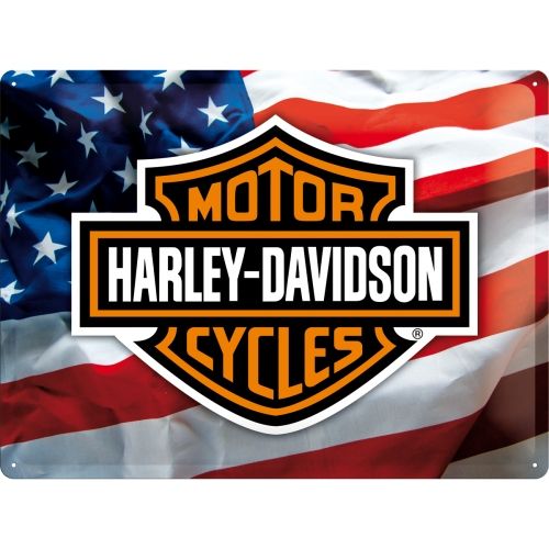 plaque-harley-davidson-usa-flag-logo