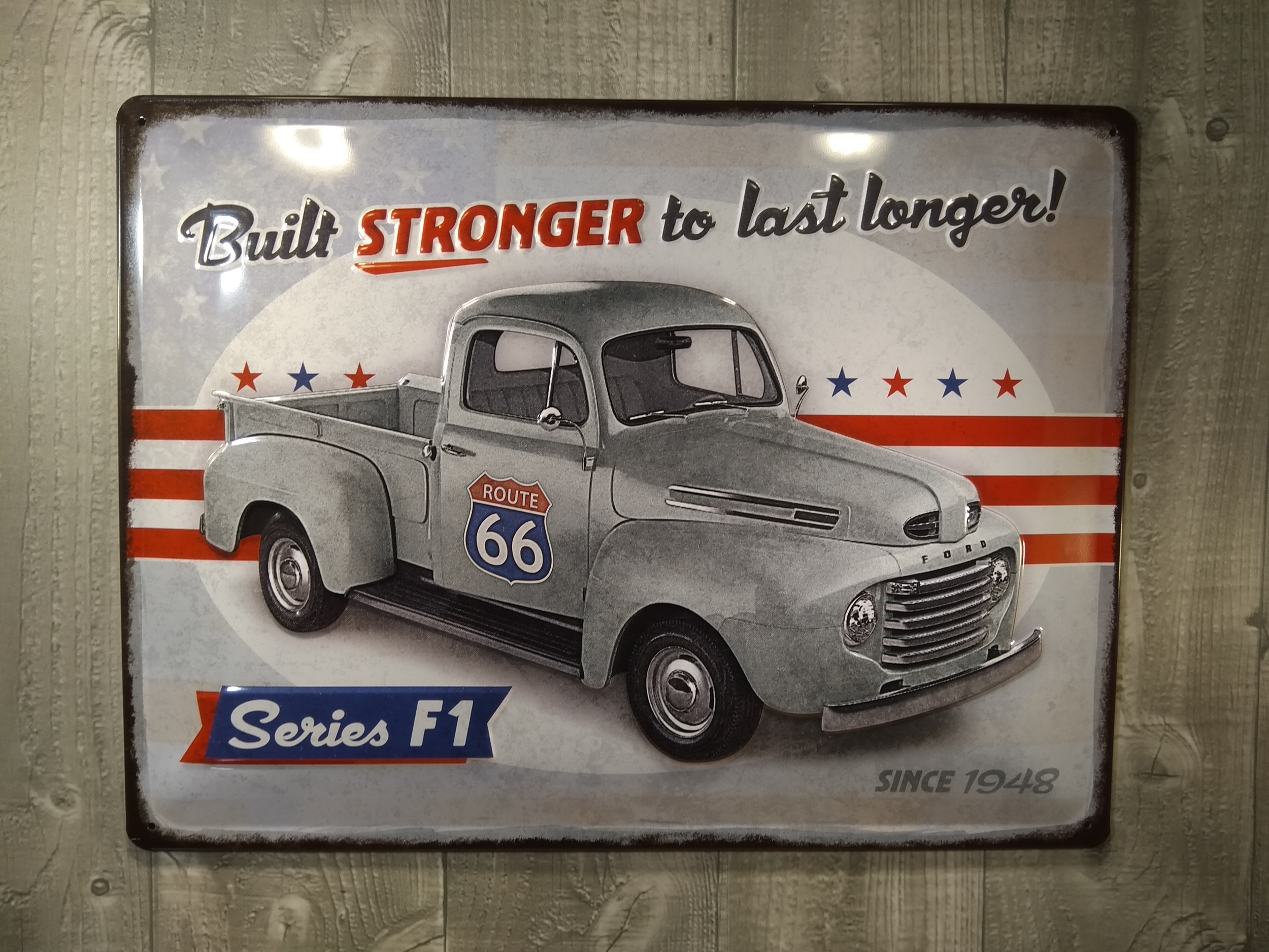 plaque métal ford pick-up f1 rétro vintage