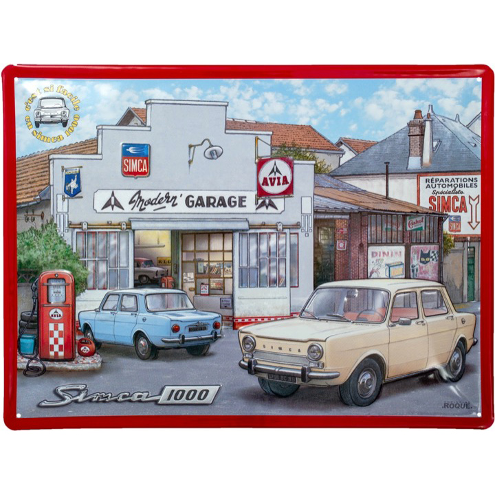 Plaque émaillée simca - Collection