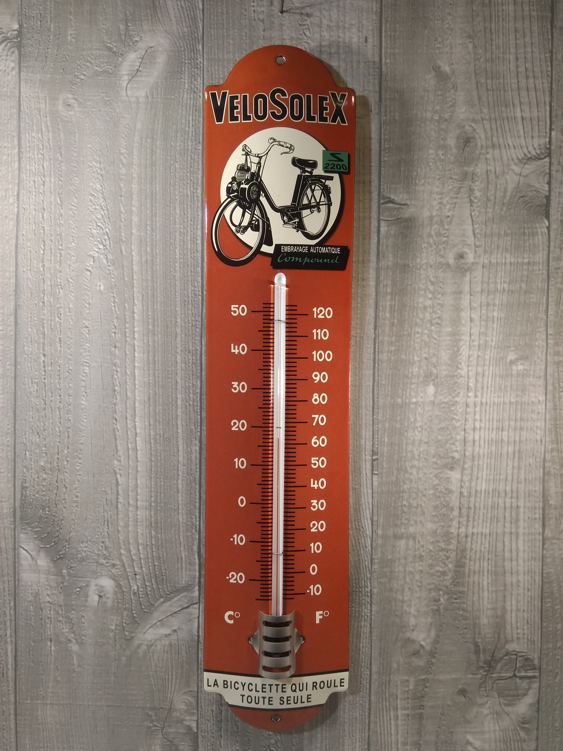 thermomètre émaillé velosolex