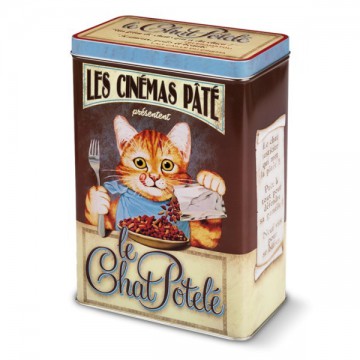 Boîte à croquettes chat en métal - Alimentation animaux - ON RANGE