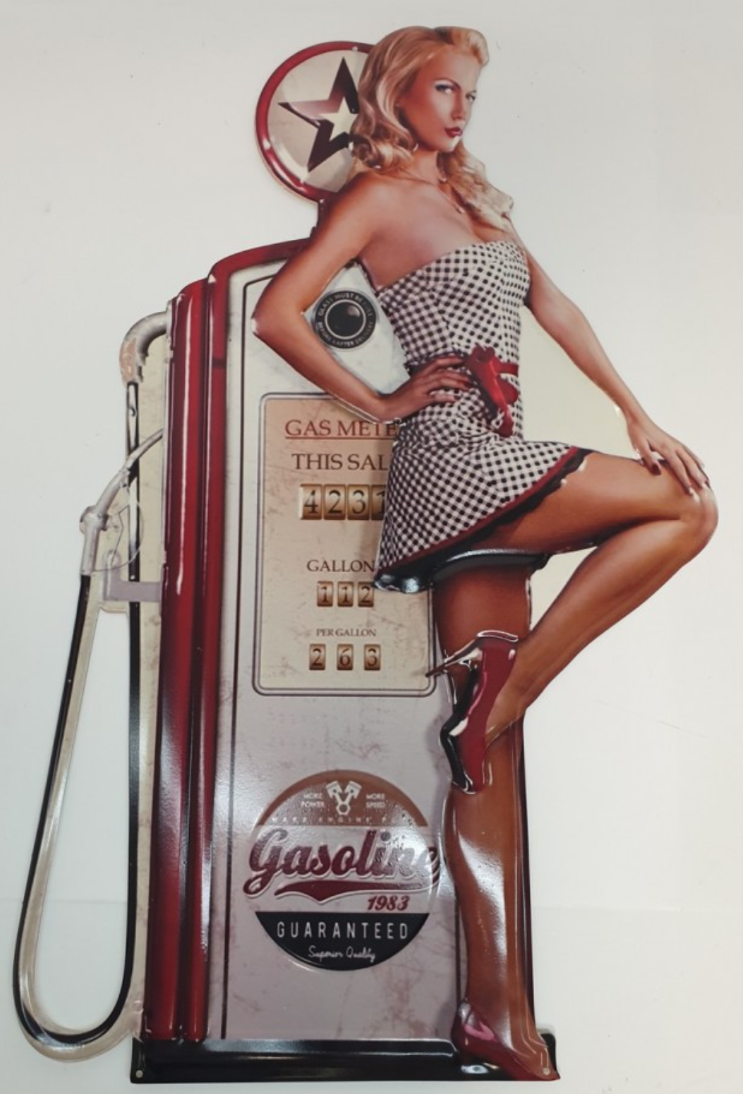 Plaque Métal Déco Vintage - Pompe à Essence Pin up - American Doll  (20x30cm) OBJET DE DECORATION MURALE - Cdiscount Maison