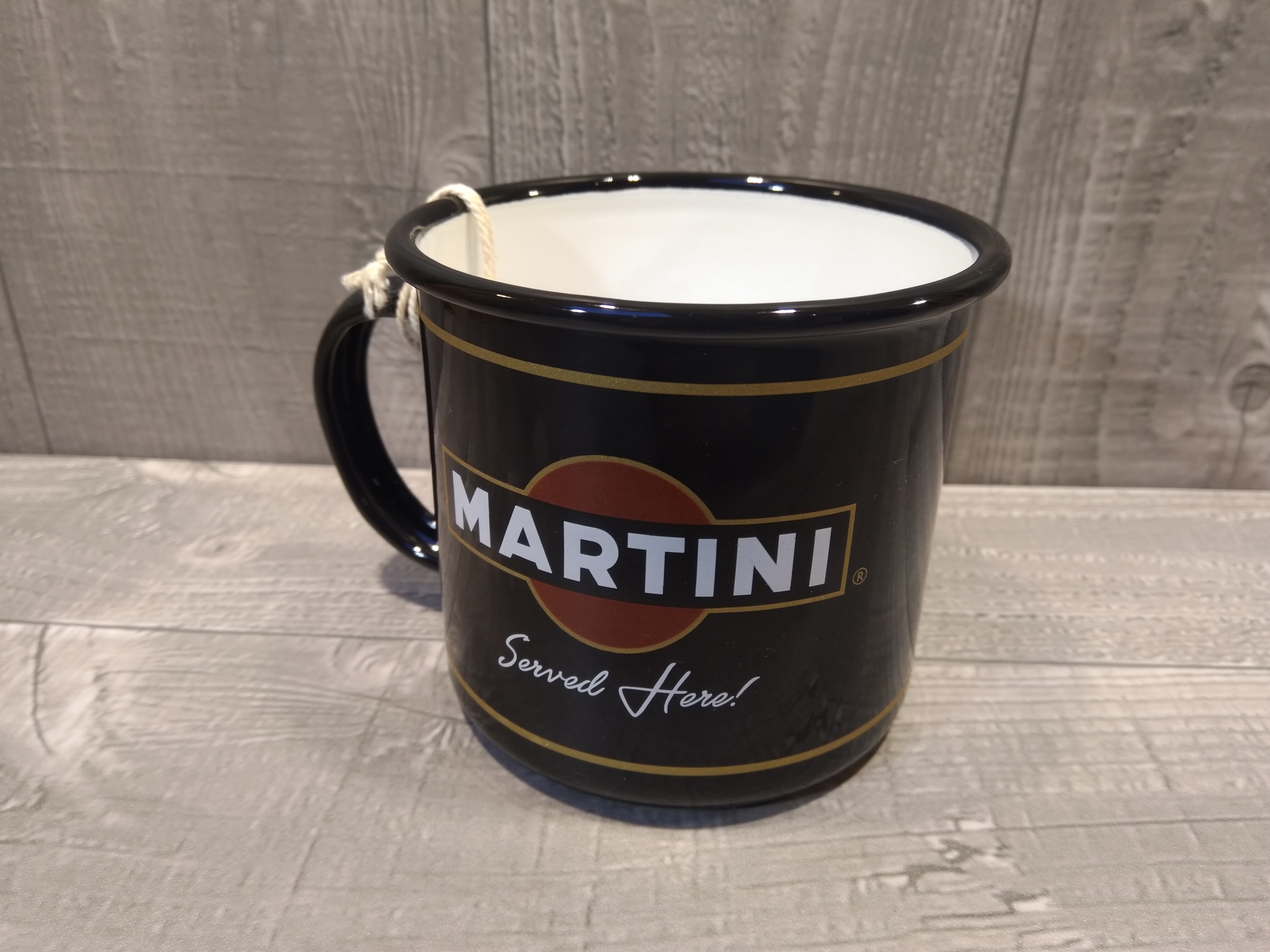 tasse émaillé martini vintage rétro