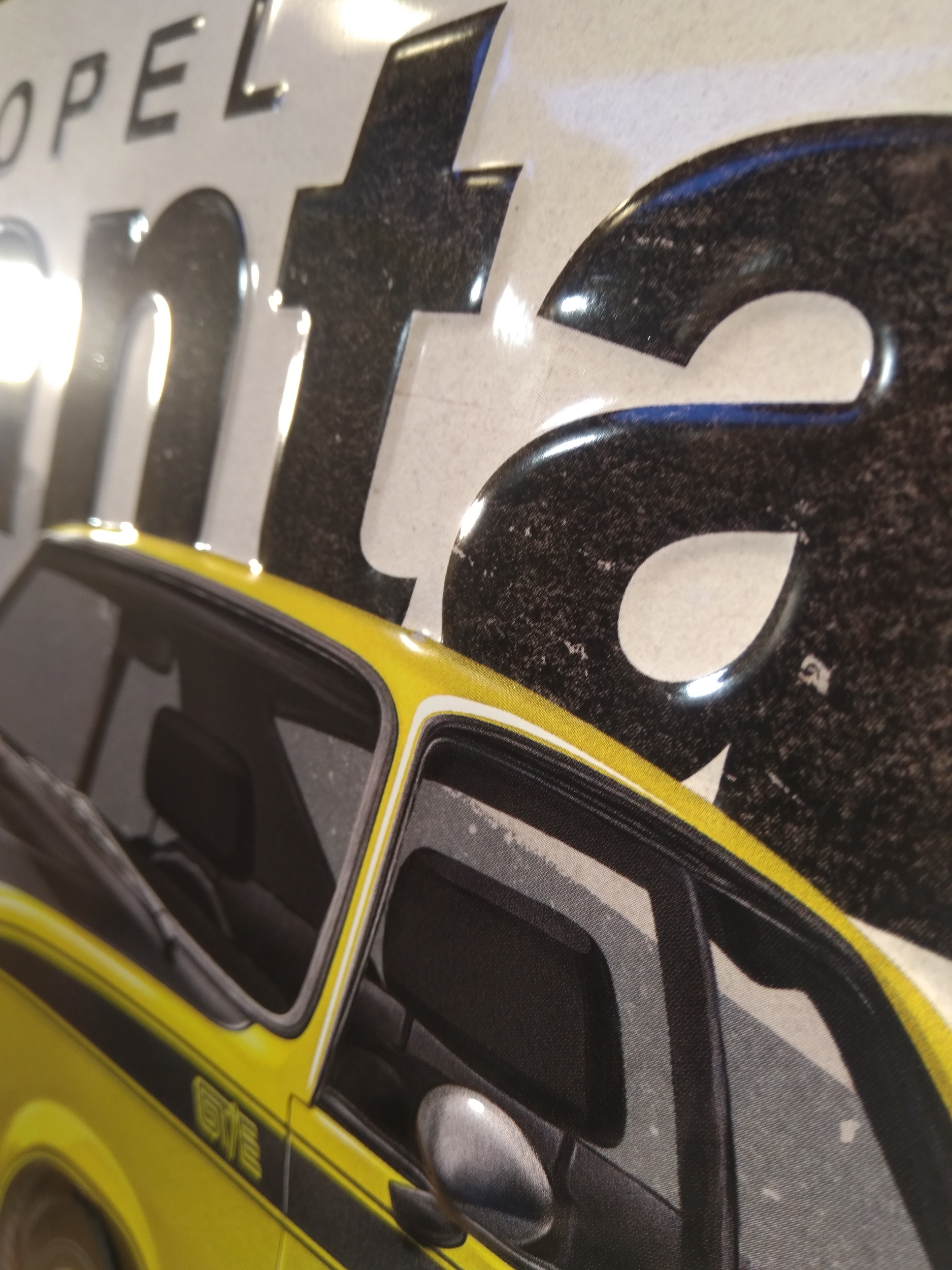 plaque métal déco opel manta