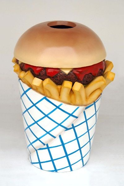 poubelle hamburger déco américaine déco vintage