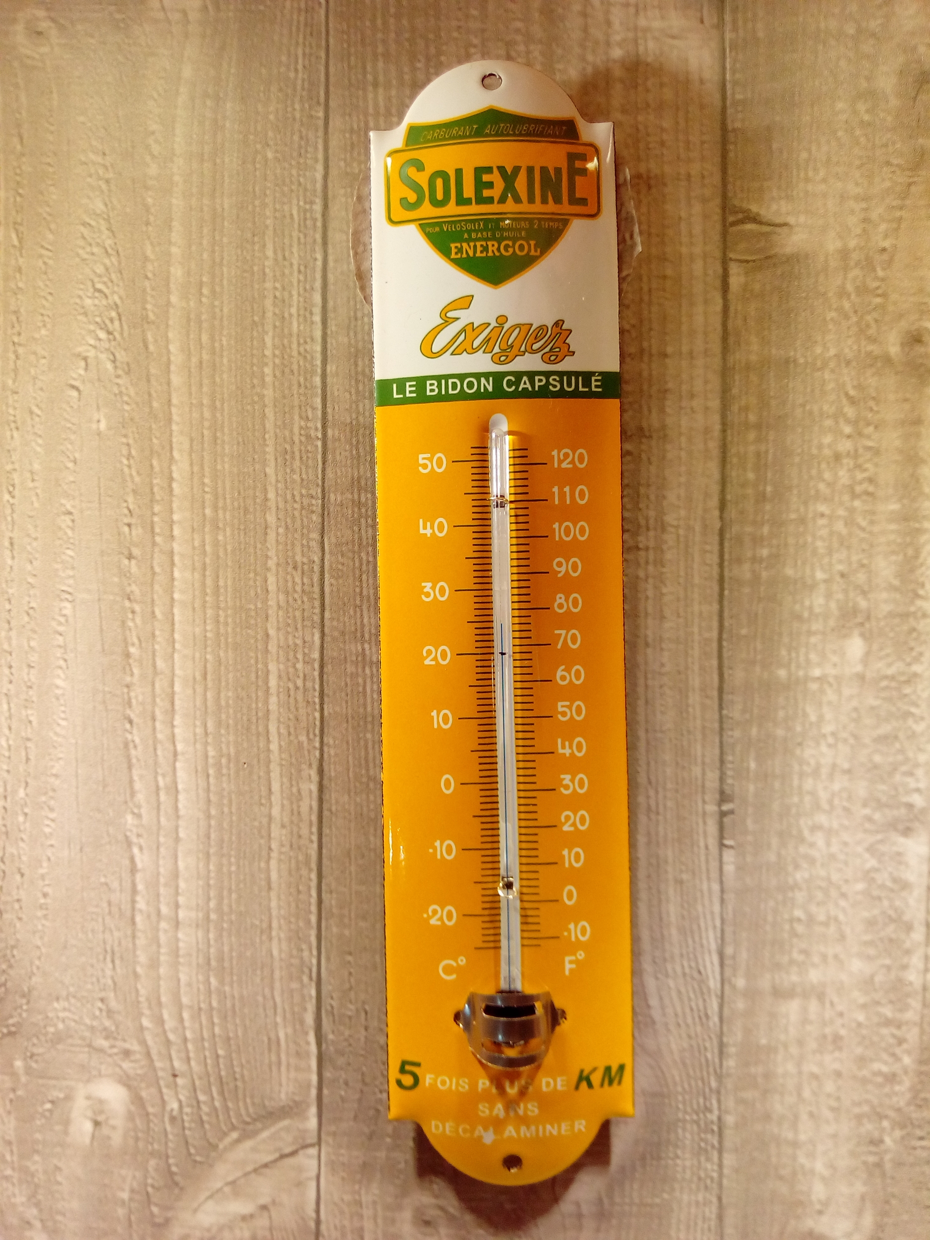 thermomètre émaillé publicitaire solexine vintage