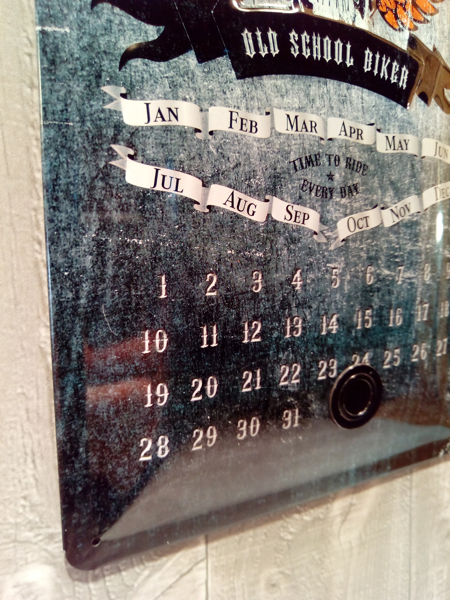 calendrier perpétuel publicitaire harley davidson rétro