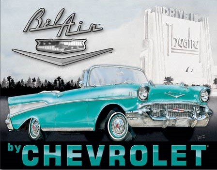 plaque vintage chevy-bel-air