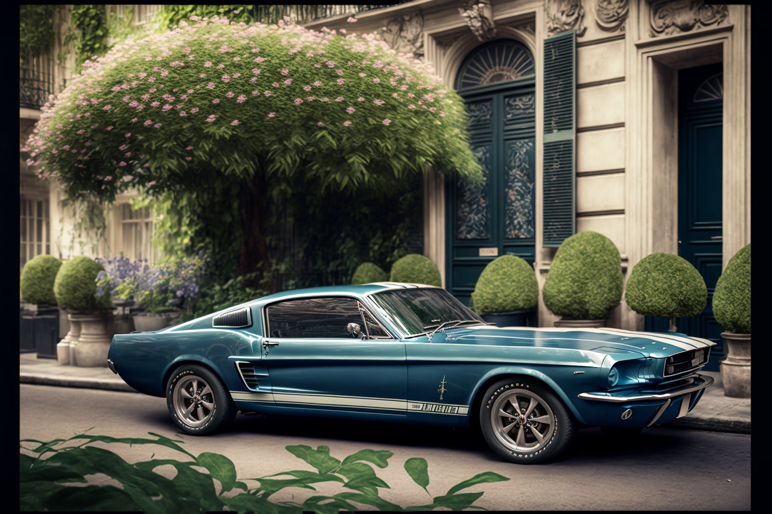 Plaque Ford Mustang - GT 1967 Red | Plaques métal vintage décoratives